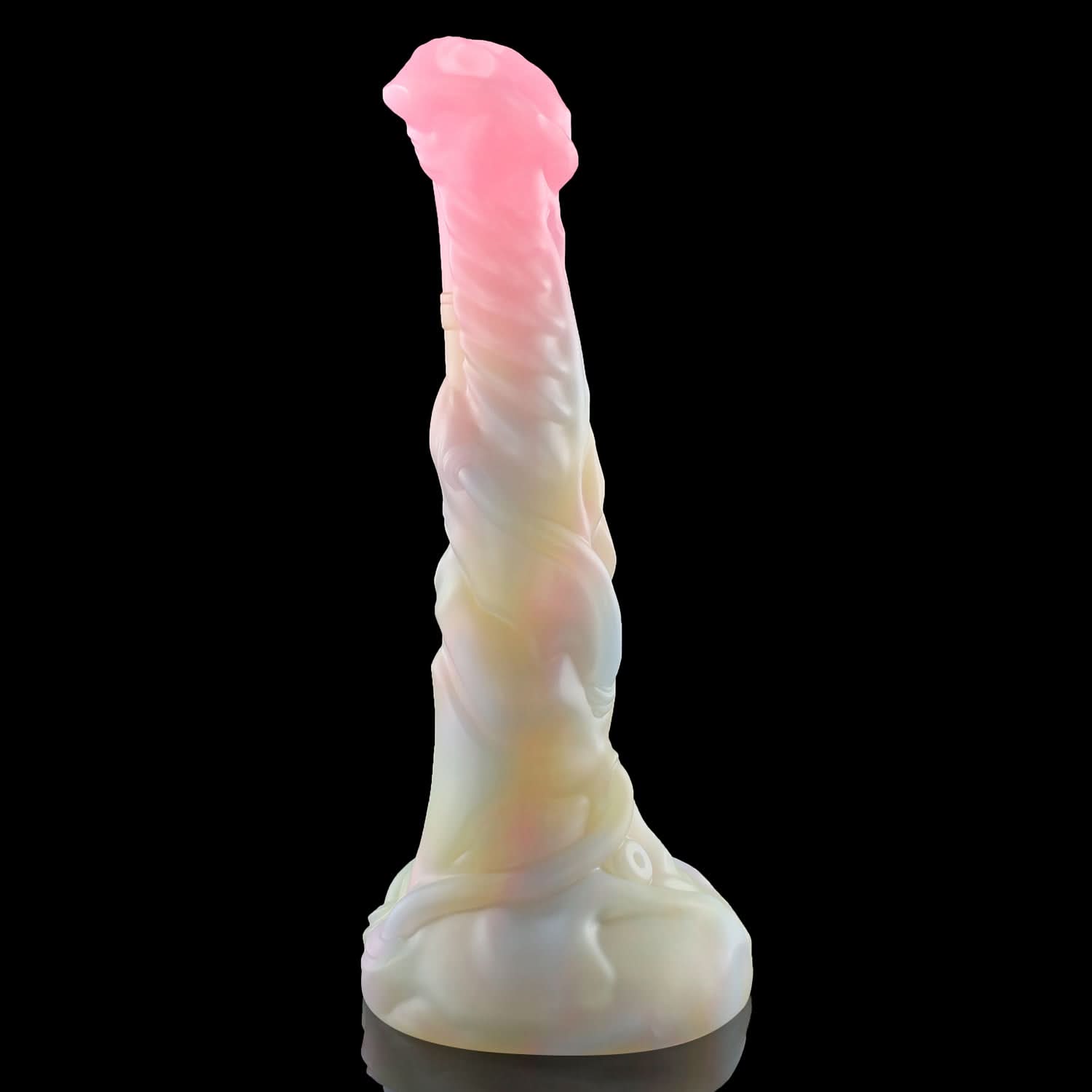 Nothosaur NECRONS plus tube fantasy mechanical horse ejaculating dildo with layered machine-like textures and a built-in tube - built in tube detail