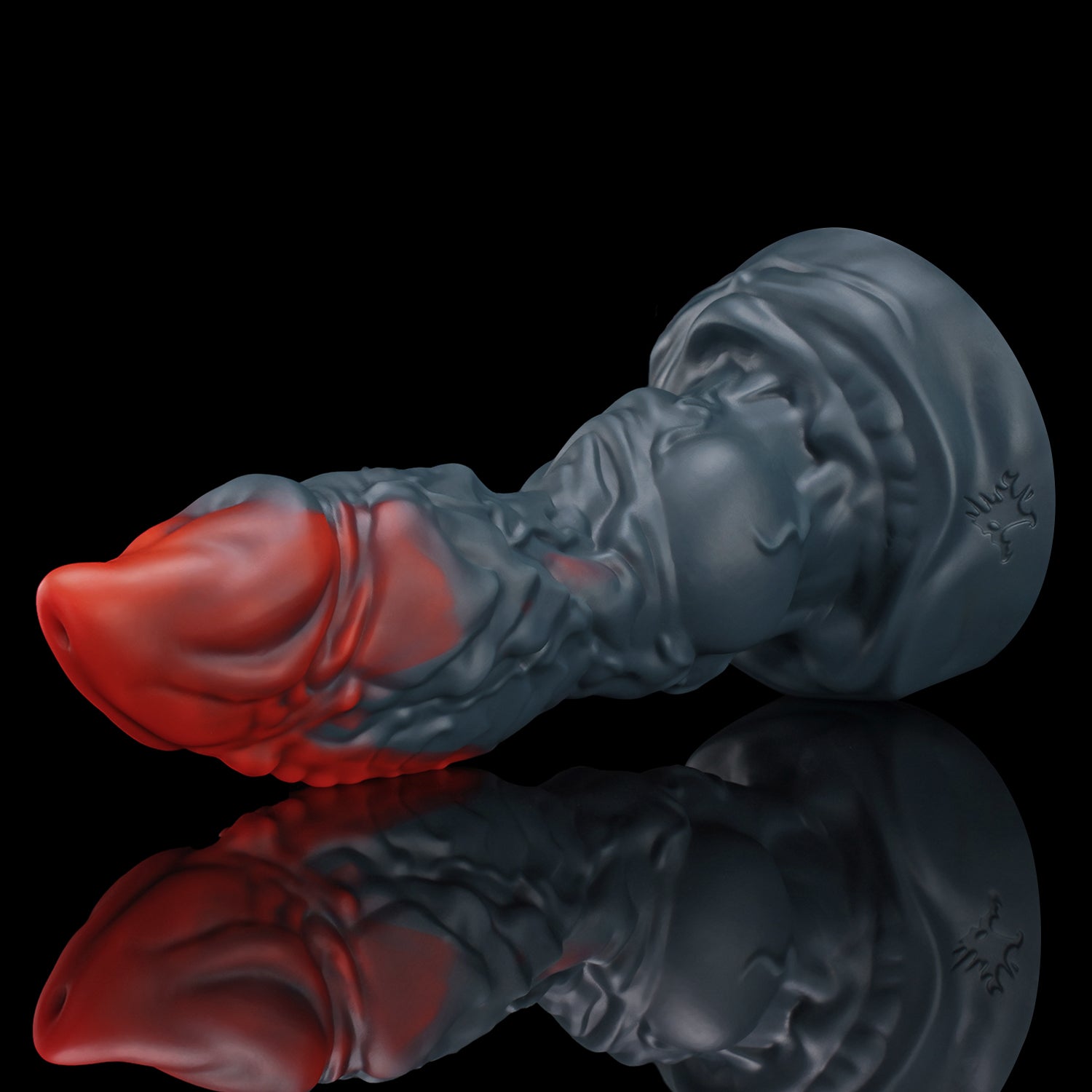 VRA custom dragon knot fantasy toy in black and red colorway