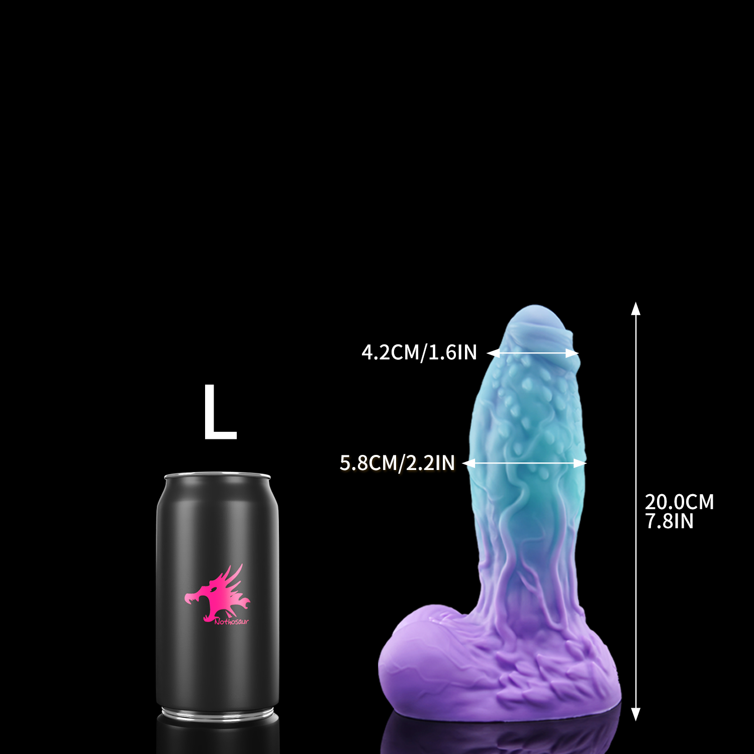 Rainhill Cyan nothosaur-wiz Fantasy dildo alien dildo bumpy shaft soft adult toy L size