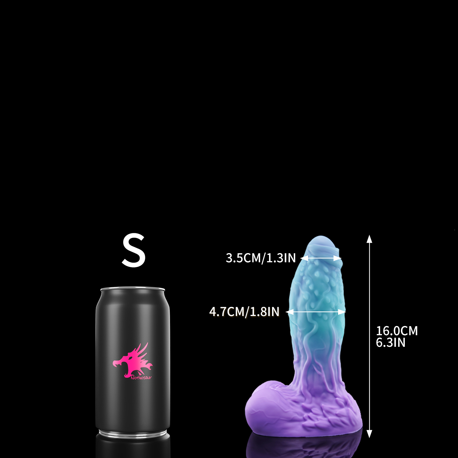 Rainhill Cyan nothosaur-wiz Fantasy dildo alien dildo bumpy shaft soft adult toy S size