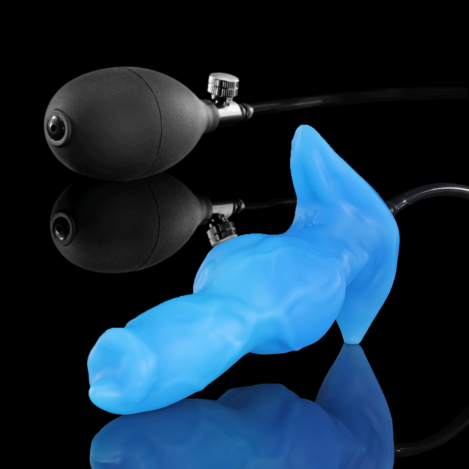 MagLock Air GRAE PUMPY,Inflatable Butt Plug,Fantasy Butt Plug,Customizable Inflation,Bulbous Knot,kntted anal plug