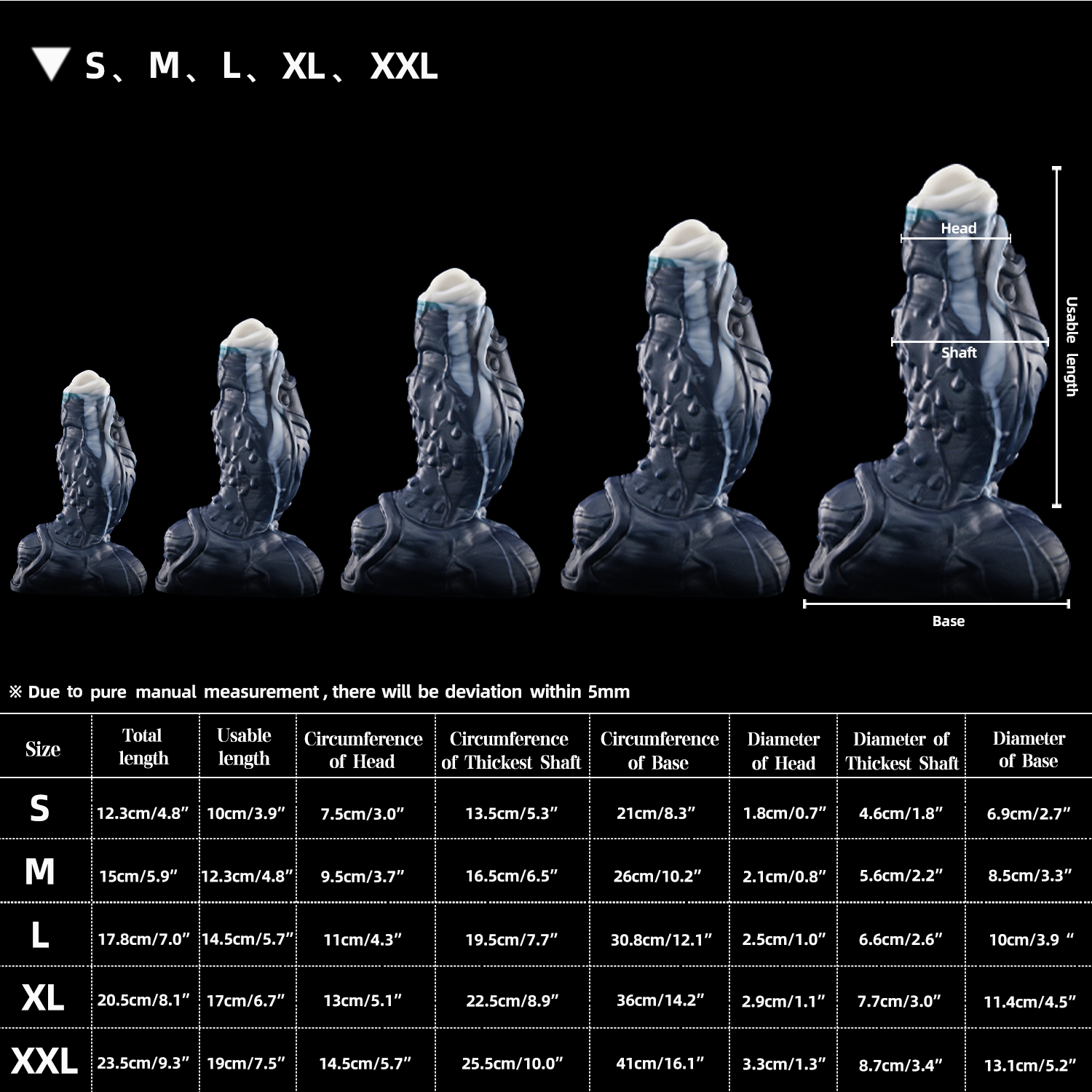 Nothosaur Torben+tube Anal thick dildo Anal Cumming Dildo with Fantasy Sex Toy Size Chart