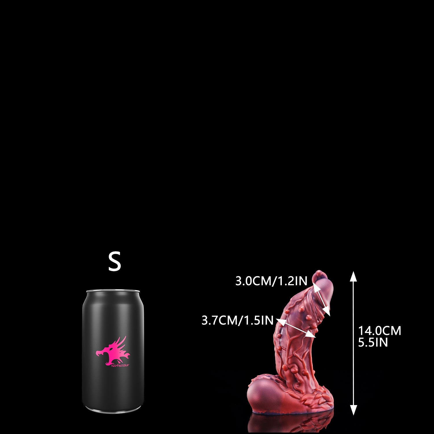 Nothosaur Oak monster giant dildo best massive anal dildo Rust Red color S-size