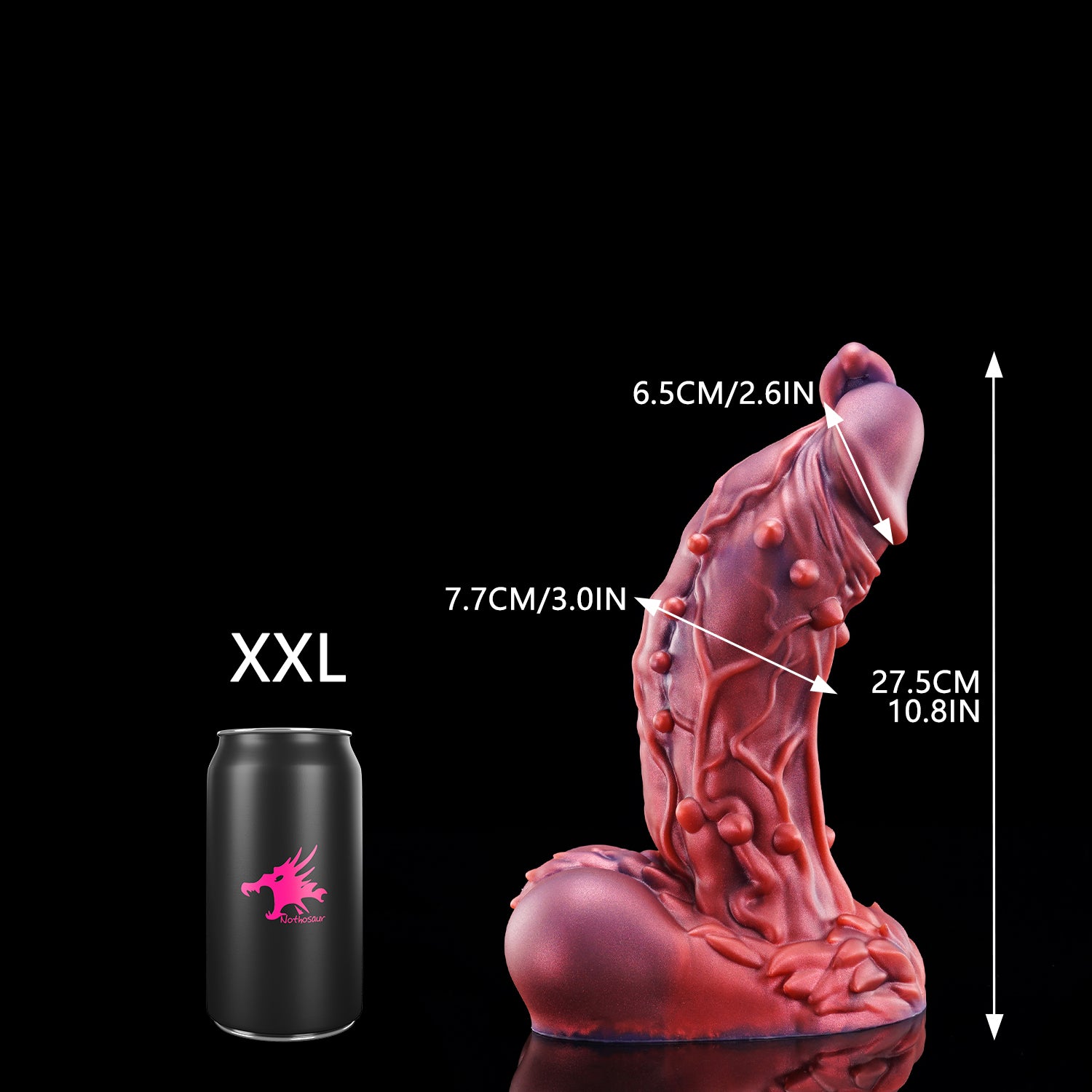 Nothosaur Oak monster giant dildo best massive anal dildo Rust Red color - XXL SIZE