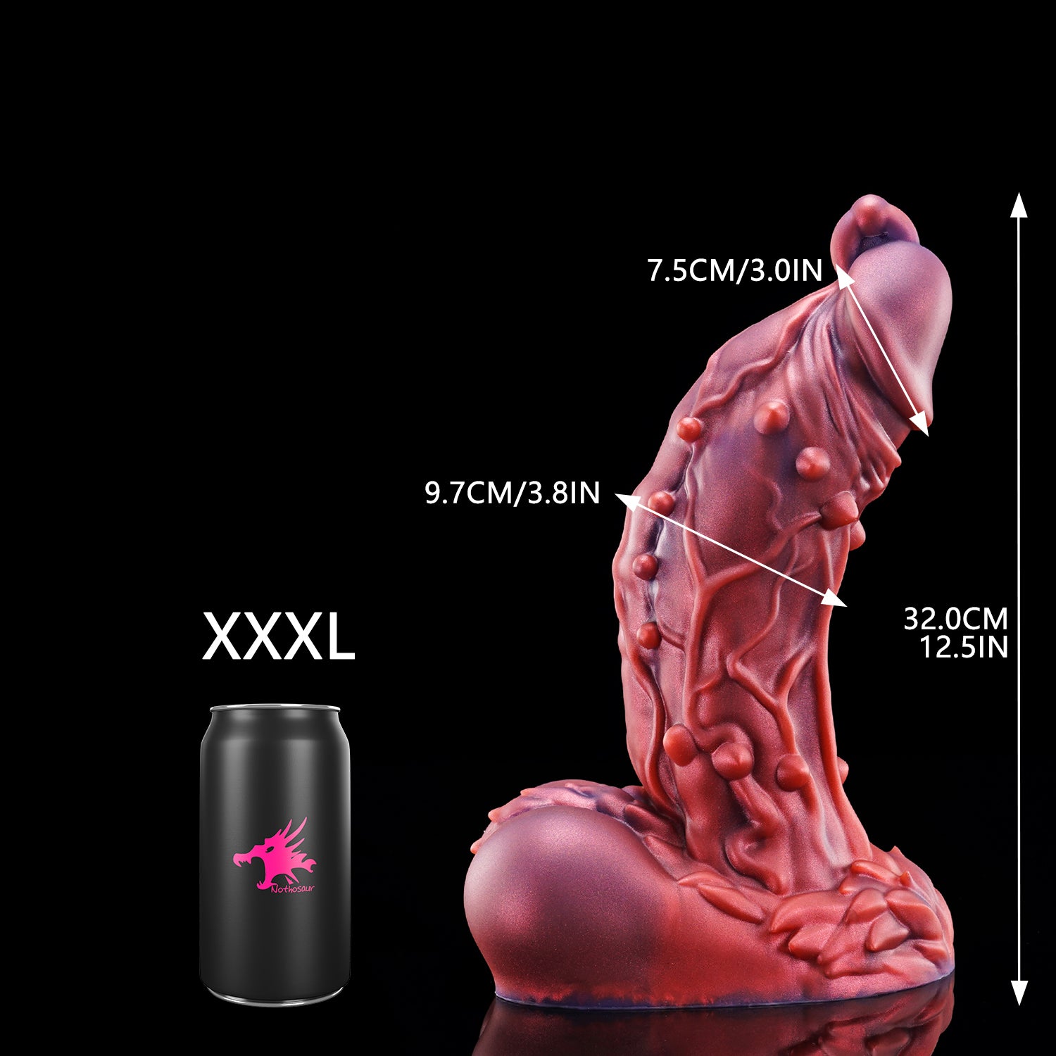 Nothosaur Oak monster giant dildo best massive anal dildo Rust Red color XXXL SIZE