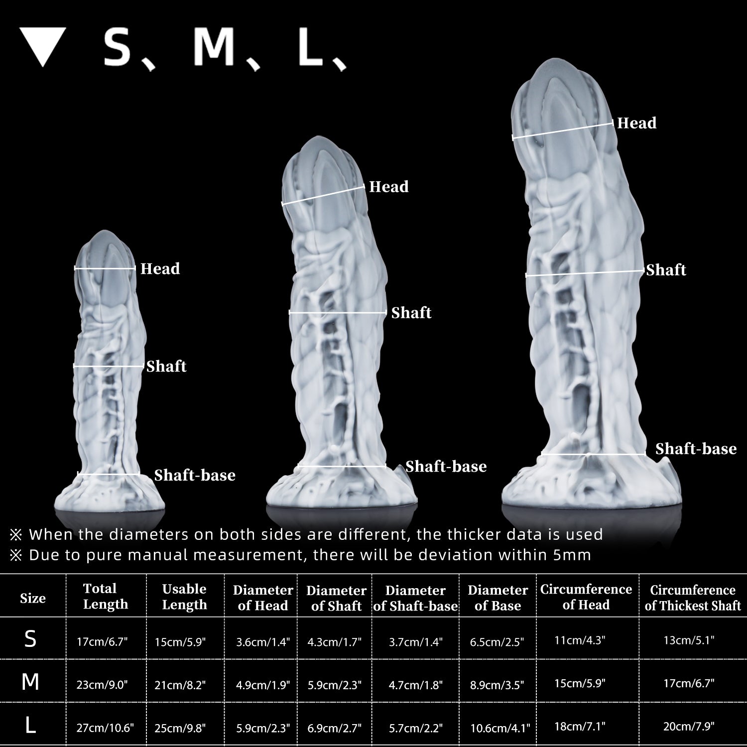 AlienSilverNOTHOSAUR ZERGER II Fantasy dildo monster dildo adult toy strap on dildo soft SIZE CHART