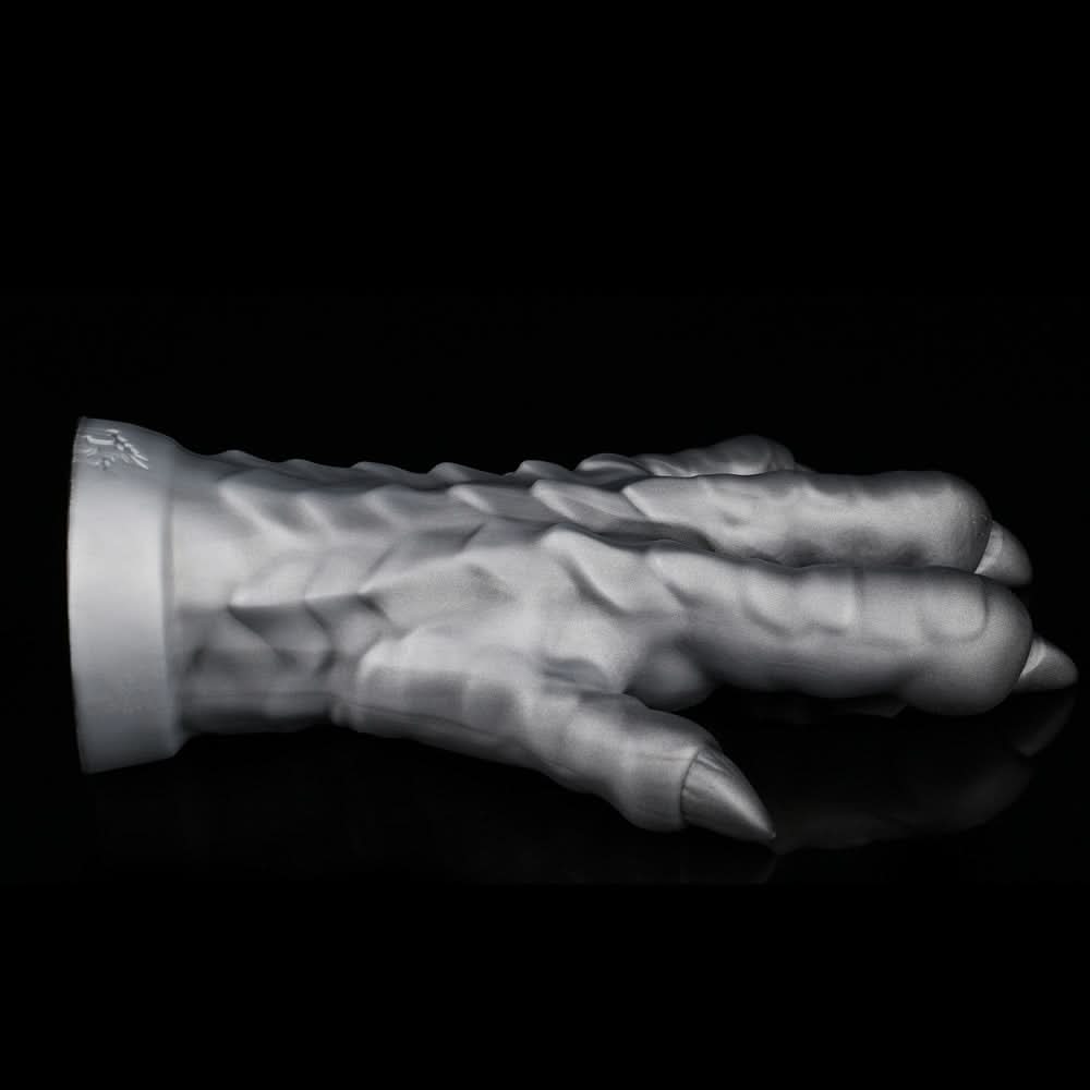 Steel Grey nothosaur MEO'S CLAW  fantasy dildo claw shaped dildo anal dildo smooth shaft curved tip