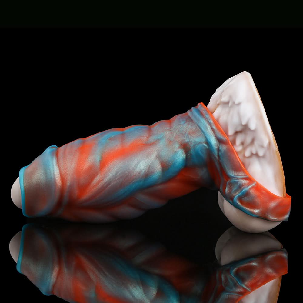 Nothosaur MEO'S ClOAK Silicone Penis sleeve cock sheath cuffs Extender make Thick Dildo Blood Red Blue