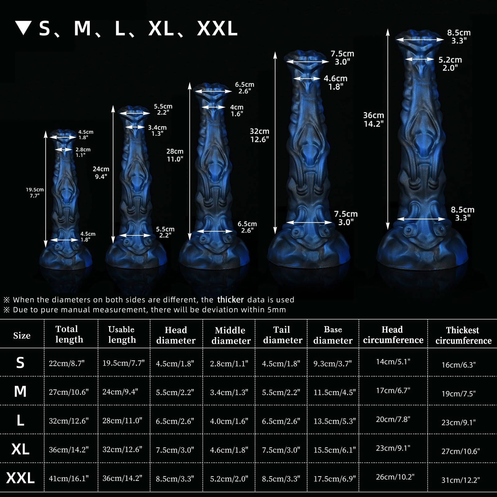 Nothosaur NECRONS+TUBE Horse Anal dildo ejaculating giant size with squirting SIZE CHART