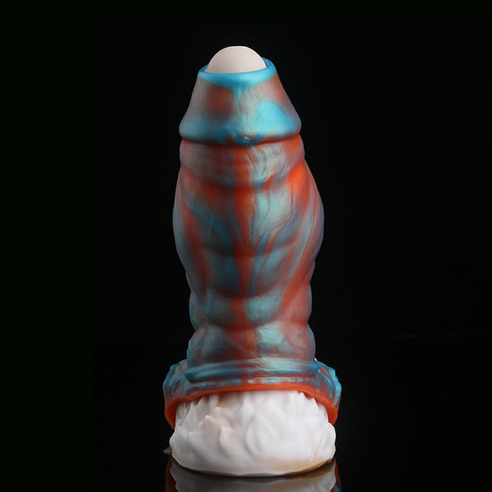 Nothosaur MEO'S ClOAK Silicone Penis sleeve cock sheath cuffs Extender make Thick Dildo Blood Red Blue