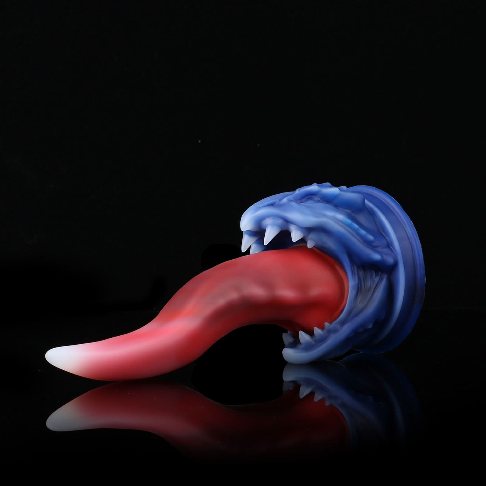 Hungry Blue Red nothosaur LADON'S TONGUE fantasy dildo tongue dildo anal dildo curved tip wearable toy