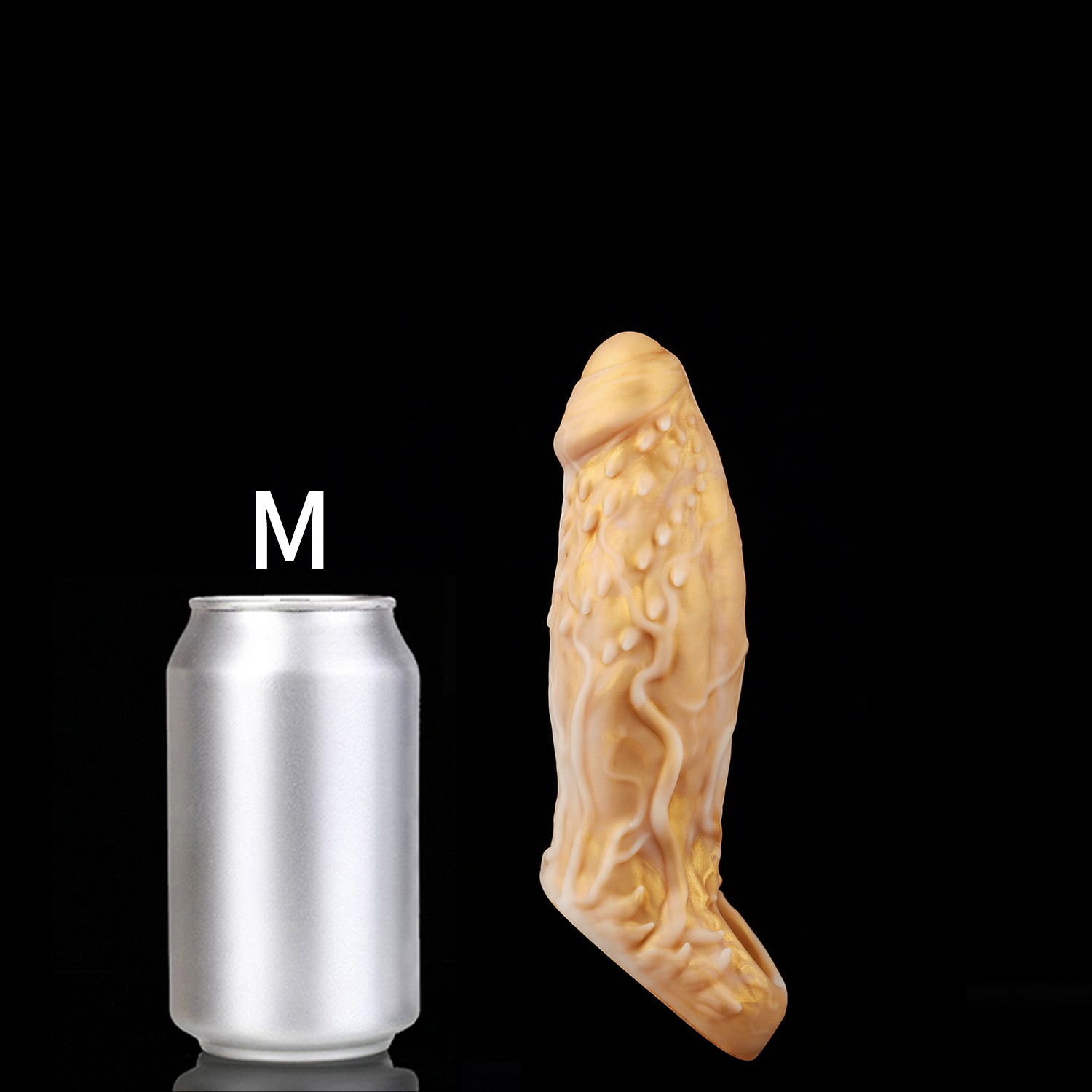 Nothosaur WIZ'S SHEATH Silicone Penis sleeve cock sheath cuffs Extender make Thick Dildo Dawn Gold M Size