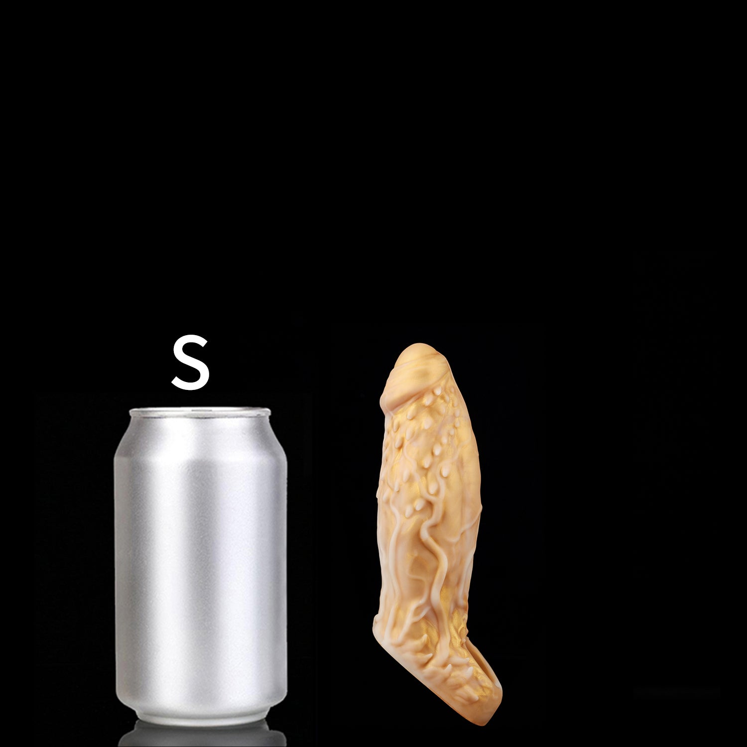 Nothosaur WIZ'S SHEATH Silicone Penis sleeve cock sheath cuffs Extender make Thick Dildo Dawn Gold S       Size