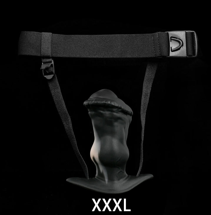 Nothosaur IPONY plus strap fantasy horse butt plug with a wearable strap-on base - strap on detail
