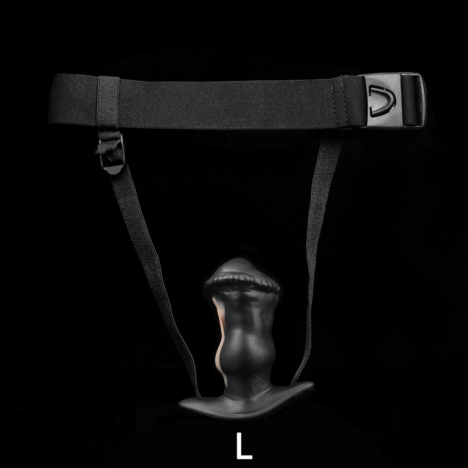 Nothosaur IPONY plus strap fantasy horse butt plug with a wearable strap-on base - strap on detail