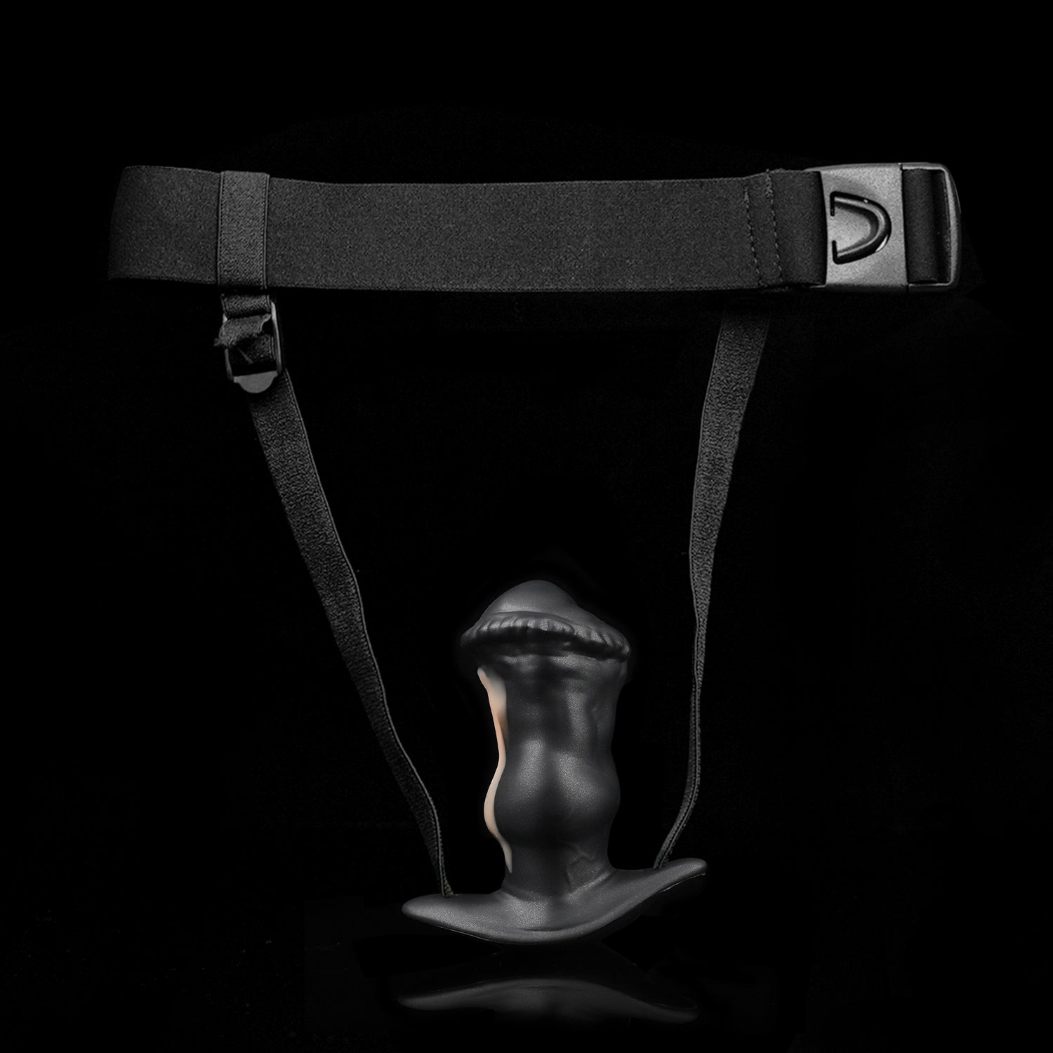 Nothosaur IPONY plus strap fantasy horse butt plug with a wearable strap-on base - strap on detail