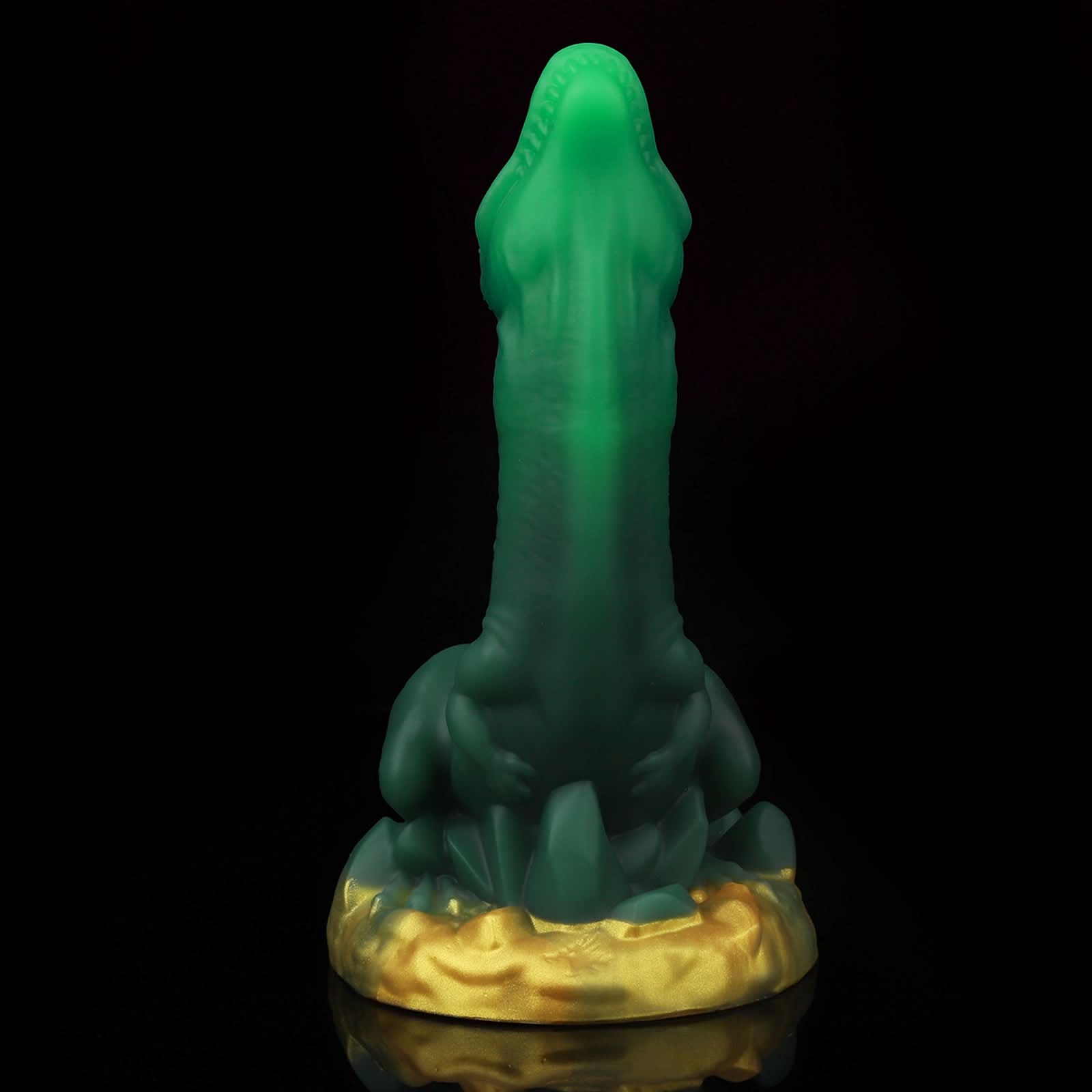 VELOX dinosaur fantasy toy Guard Gold Green rear view