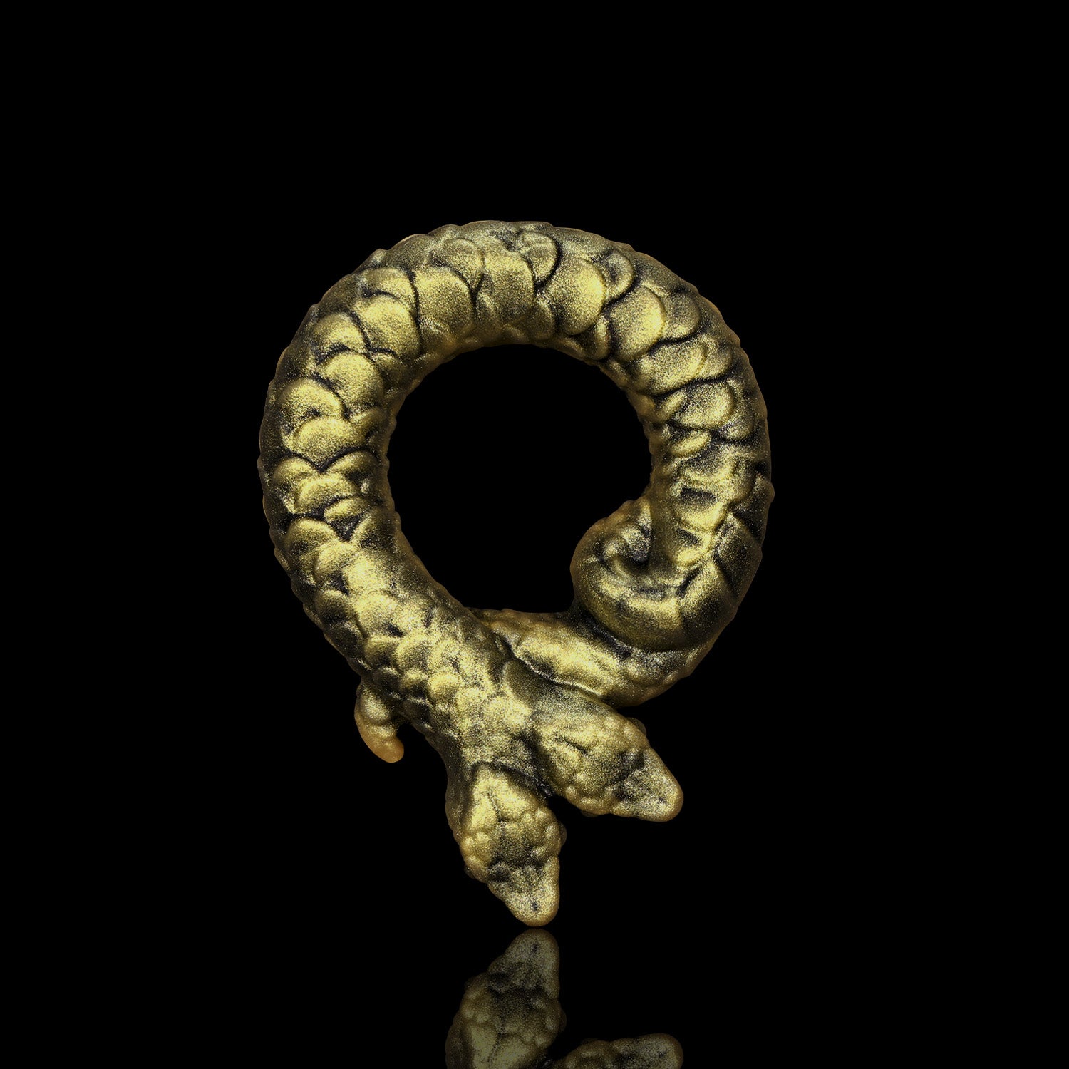 Twin's Ring Silicone Cock Ring Gladiator Gold Color