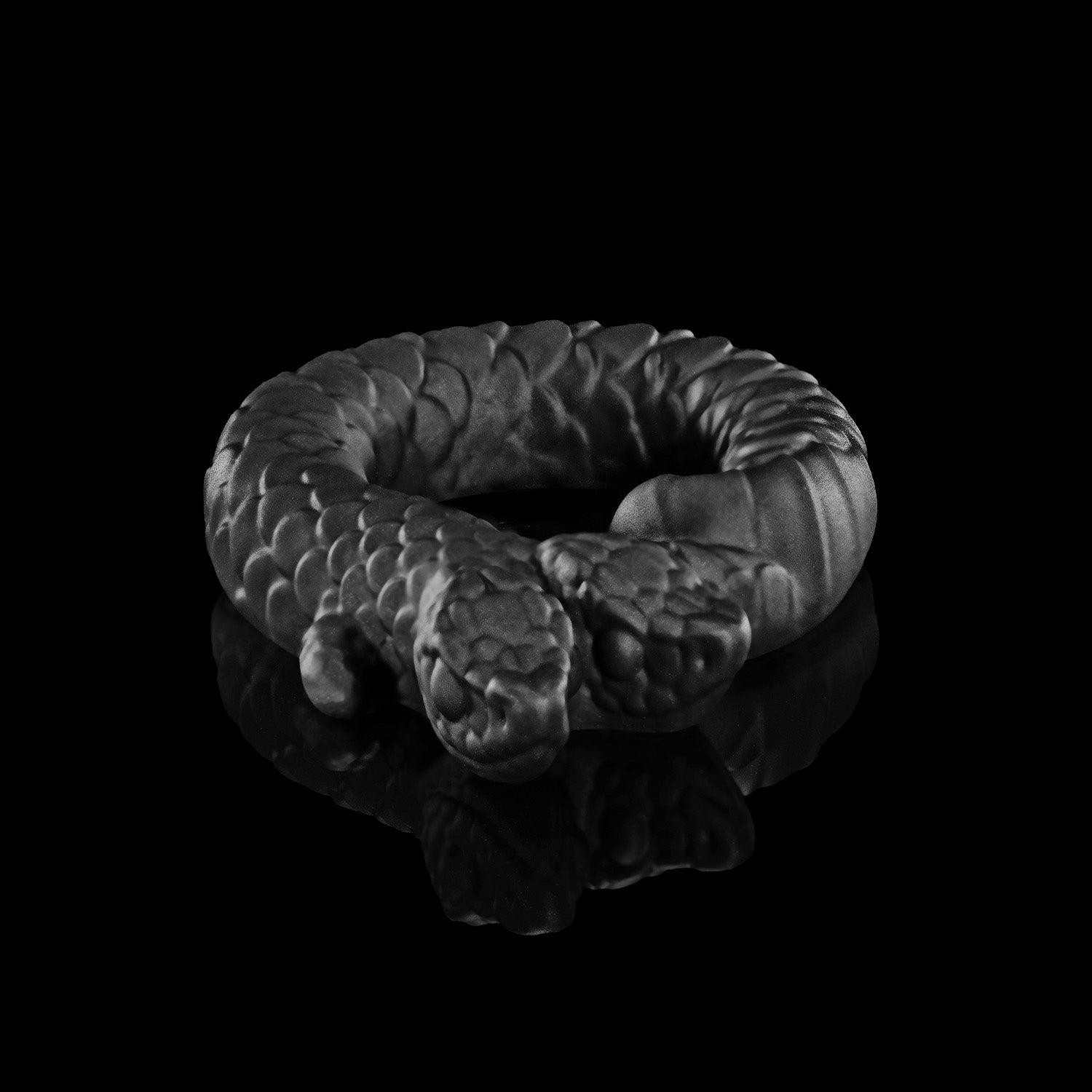 Twin's Ring Silicone Cock Ring Licorice Color Top View