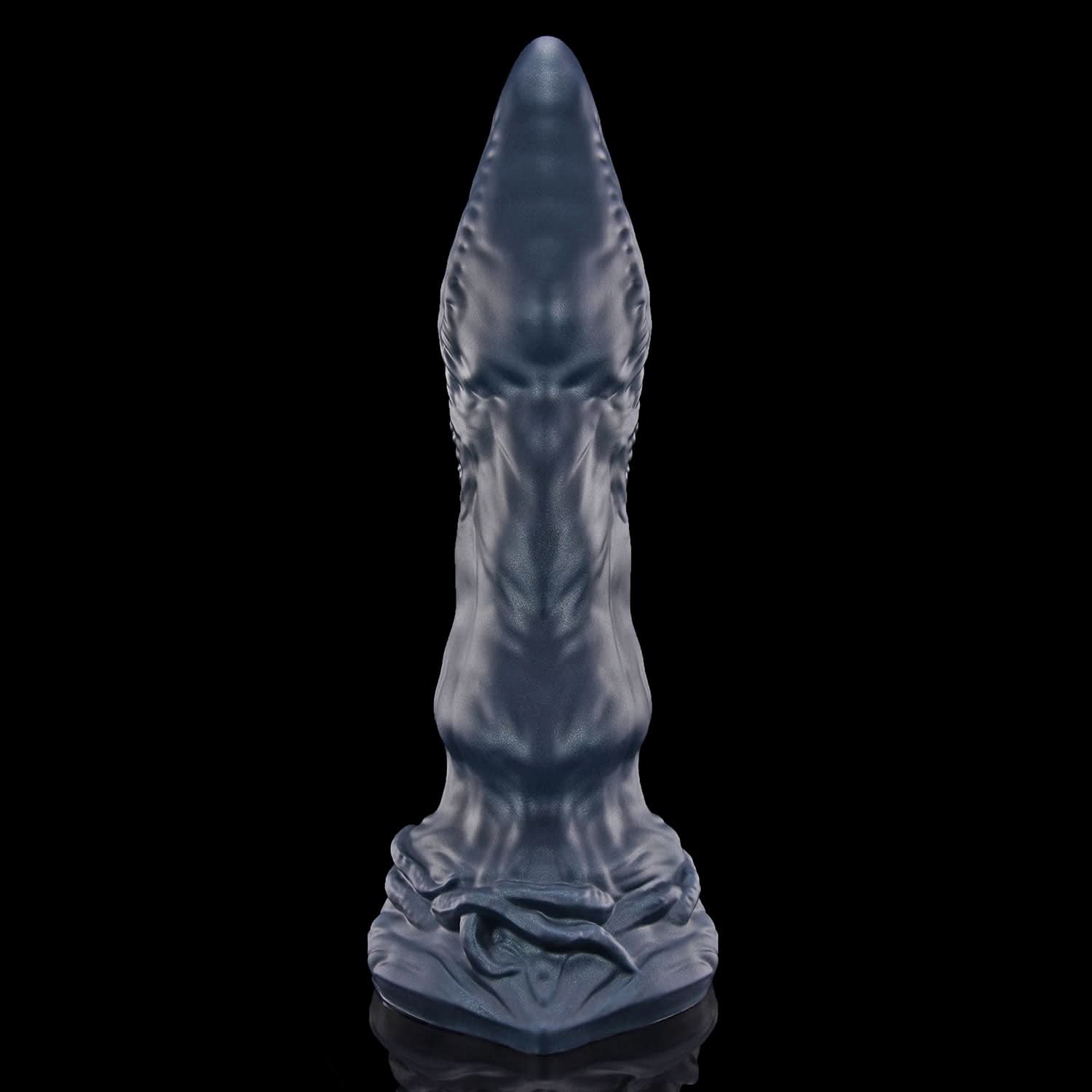 ABYSS tentacle dildo with rows of suction cups and a sculpted fantasy base - front view