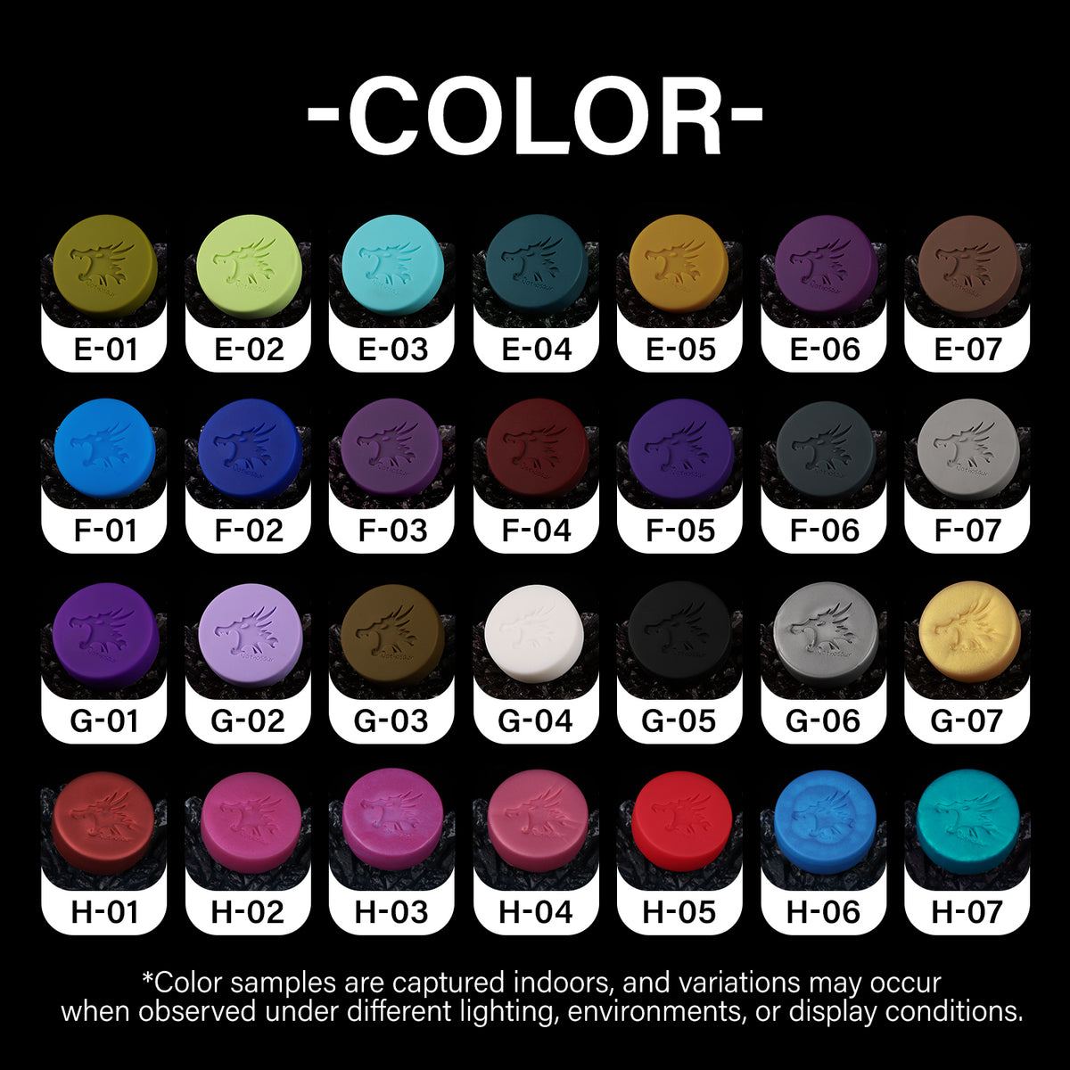 Nothosaur custom silicone color chart