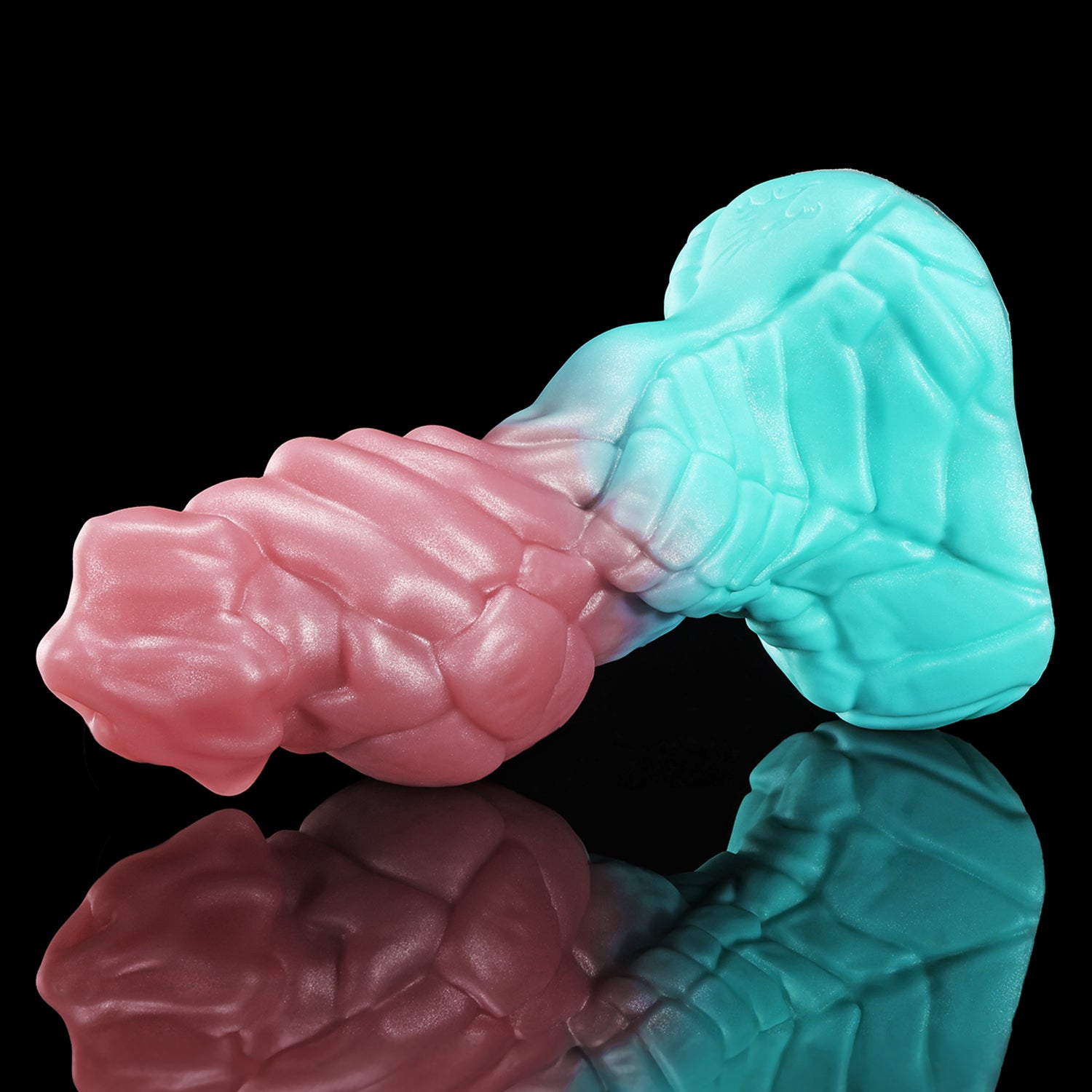 GRAVIOS custom dragon fantasy dildo with an armored textured shaft and wide sculpted base - side view