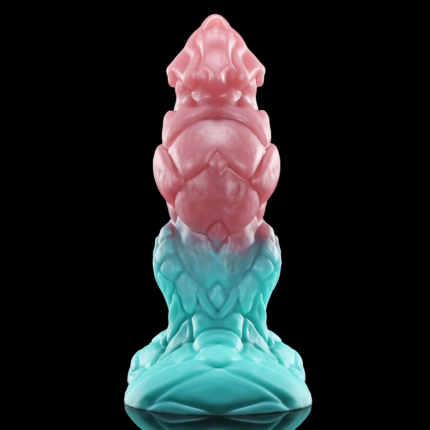 GRAVIOS custom dragon fantasy dildo with an armored textured shaft and wide sculpted base - upright front view