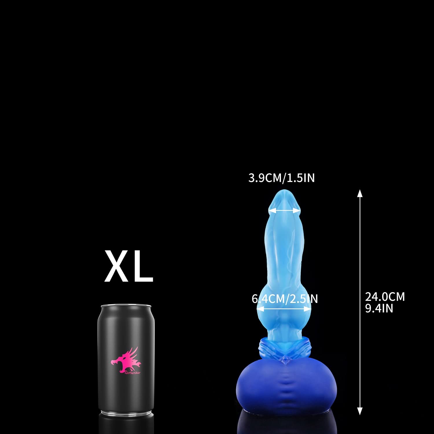 Nothosaur fantasy dog knot dildo size reference