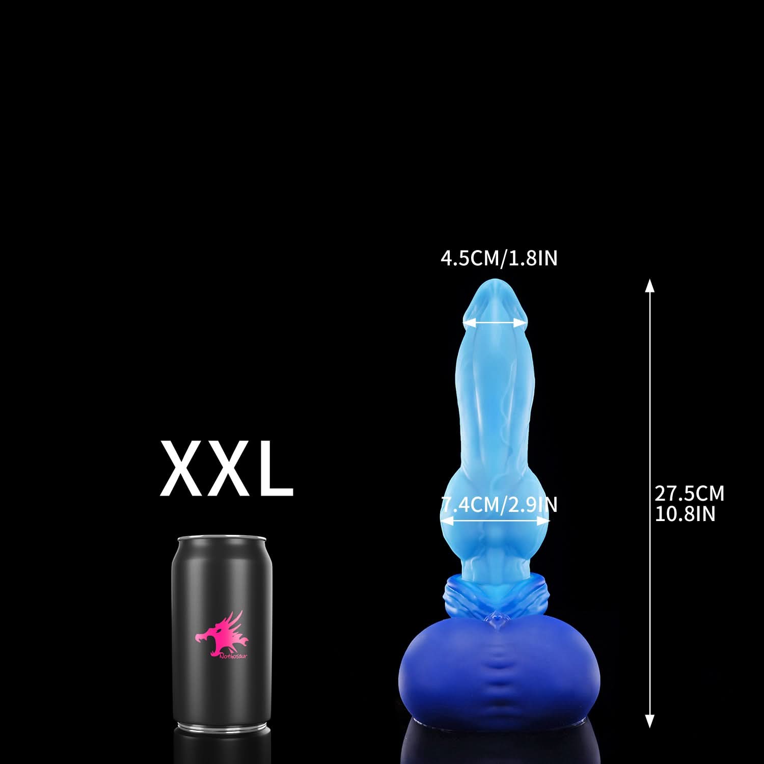 Nothosaur fantasy dog knot dildo size reference
