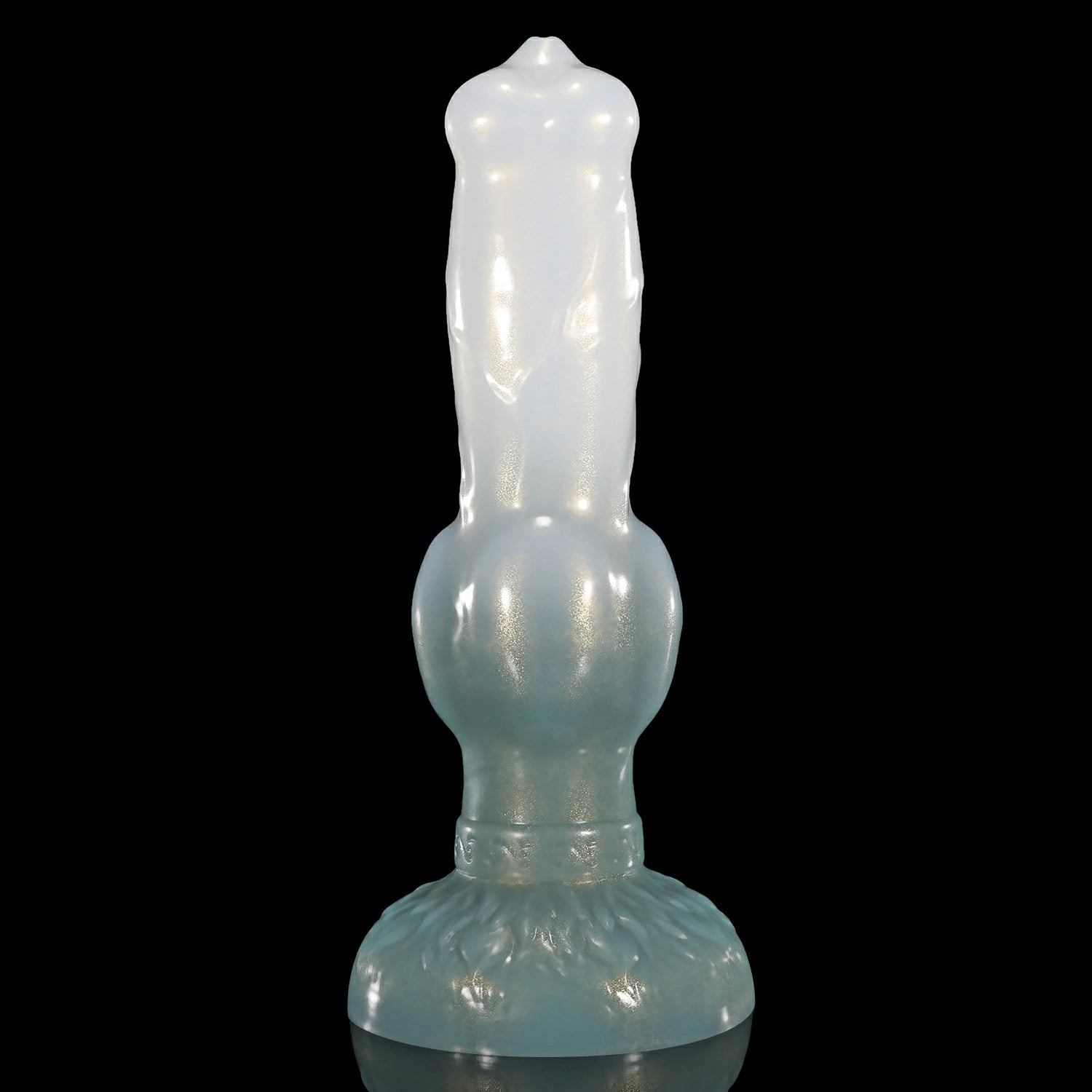 Nothosaur GLOSSY SETH fantasy knot dildo with a sculpted textured shaft and glossy finish - main view