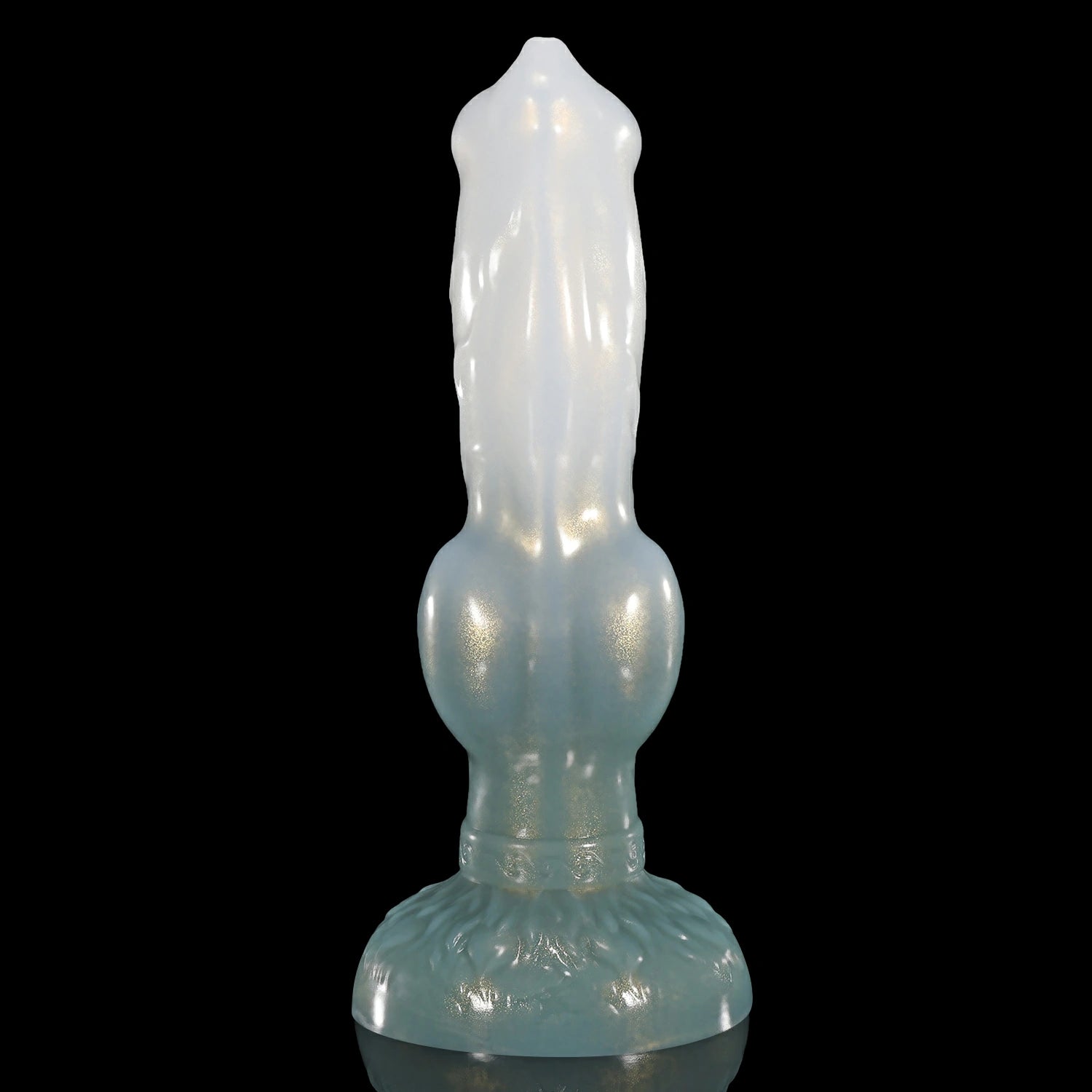 Nothosaur GLOSSY SETH fantasy knot dildo with a sculpted textured shaft and glossy finish - main view