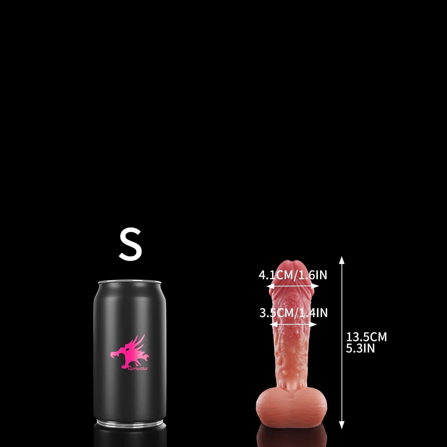 Nothosaur GOBLIN fantasy monster dildo with a rounded head and textured shaft - product view 16