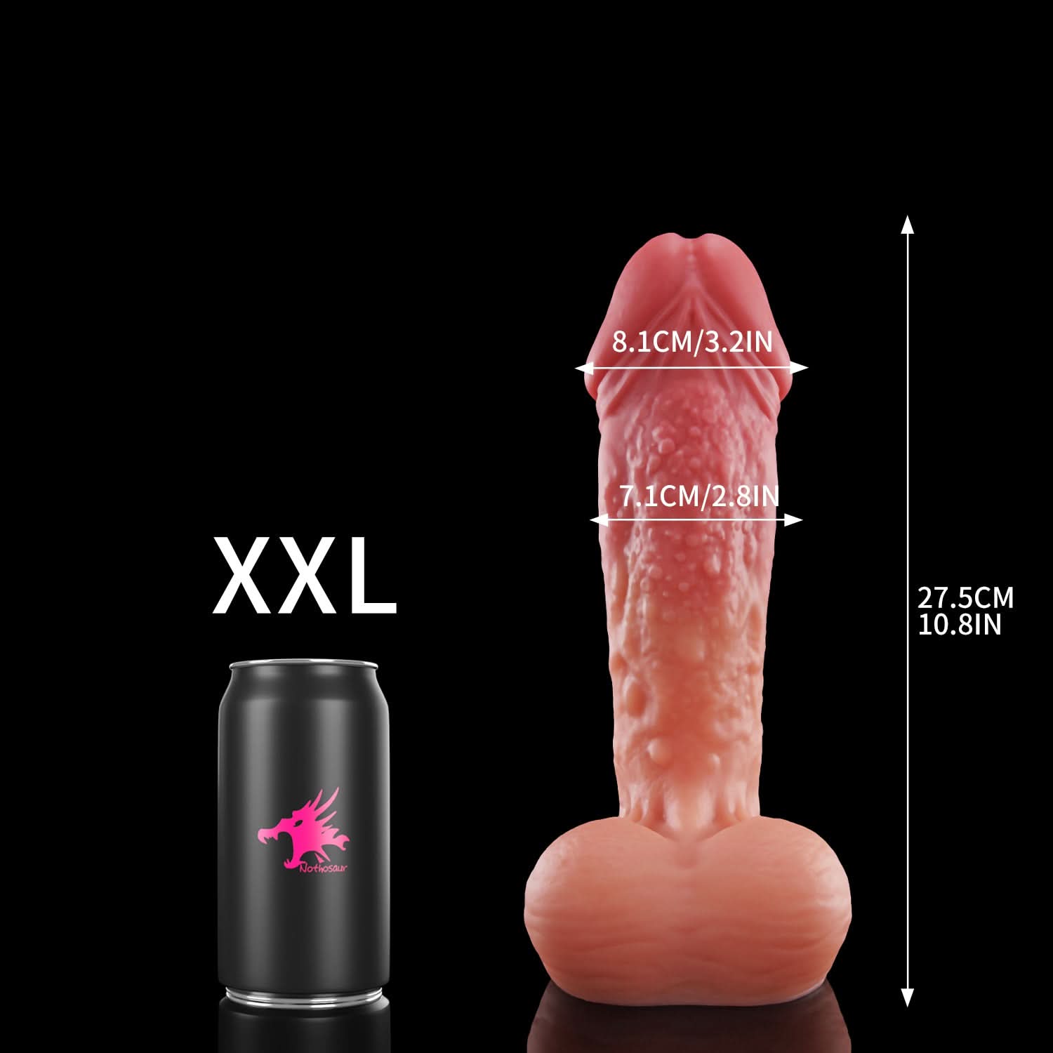 Nothosaur GOBLIN fantasy monster dildo with a rounded head and textured shaft - product view 20