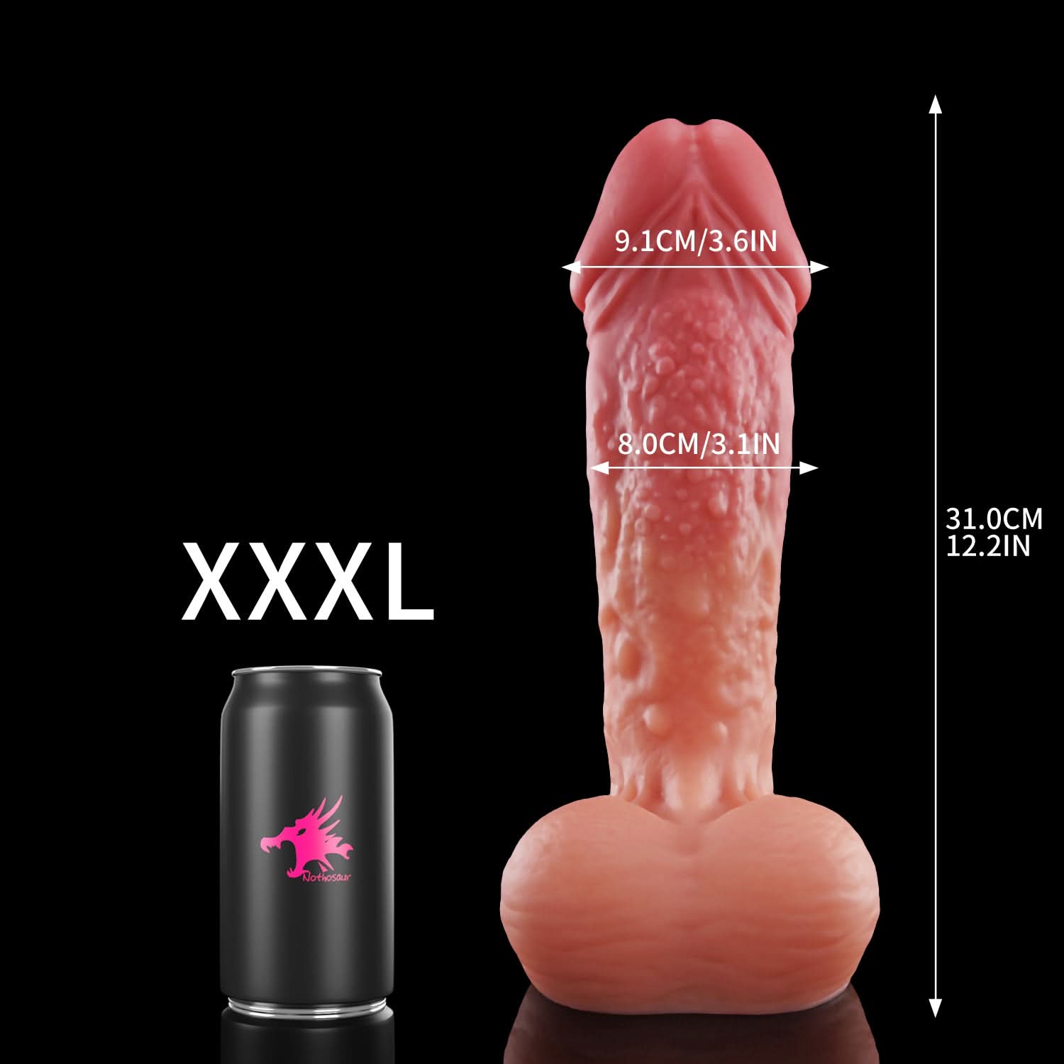 Nothosaur GOBLIN fantasy monster dildo with a rounded head and textured shaft - product view 21