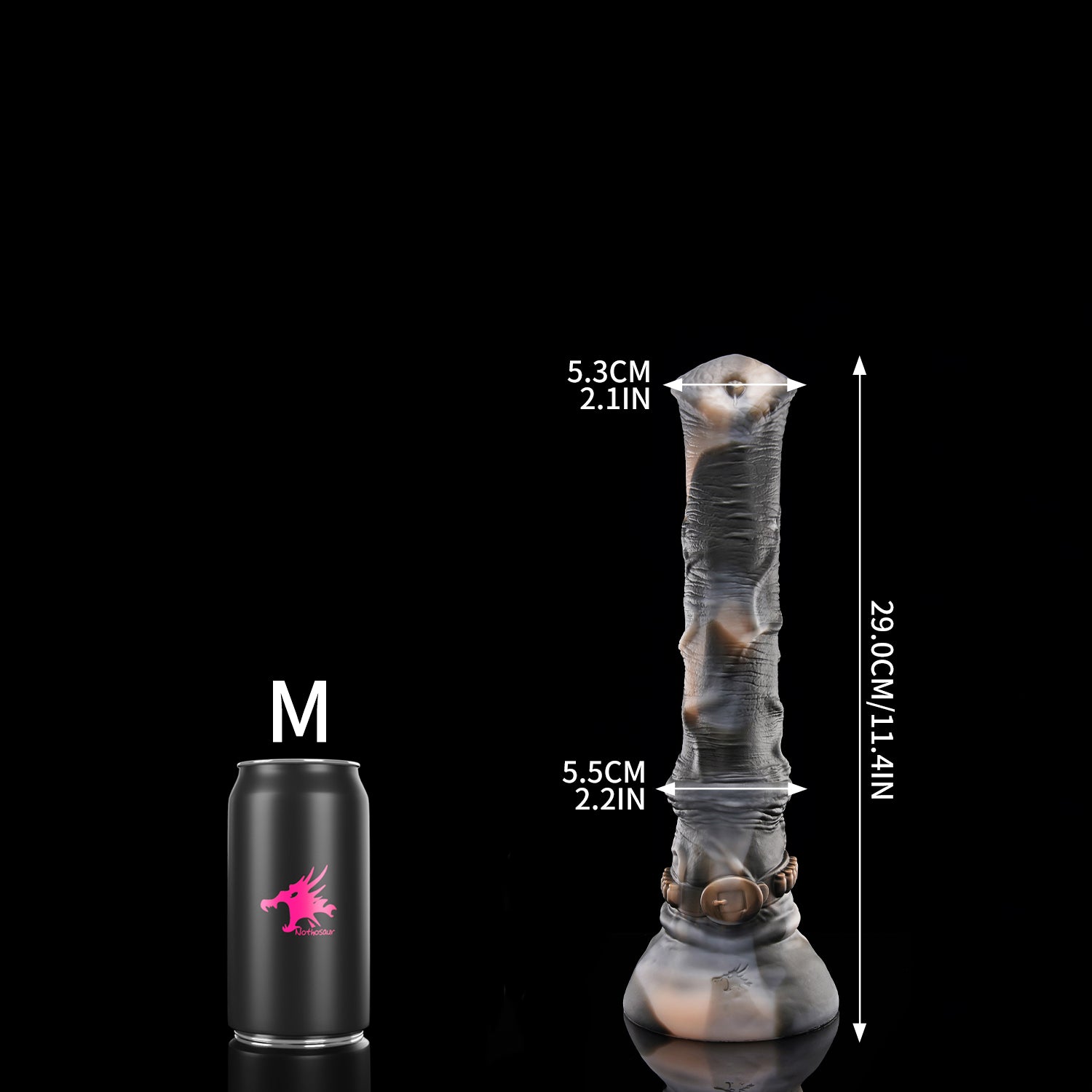 Nothosaur HUNTER JACK fantasy horse dildo with a textured equine shaft and suction cup base - size reference 11