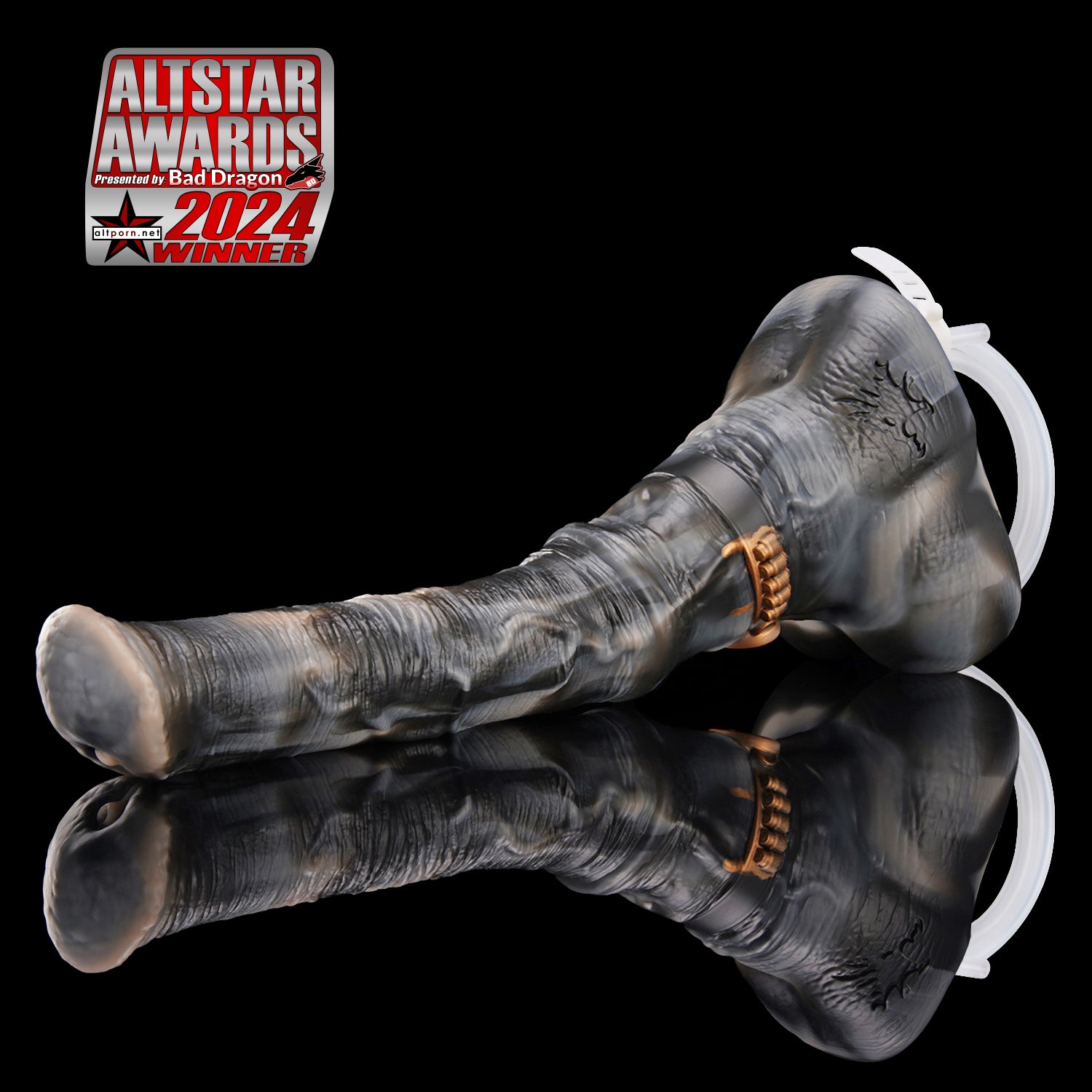 Nothosaur HUNTER JACK plus tube fantasy horse ejaculating dildo with a textured equine shaft and built-in tube - main view