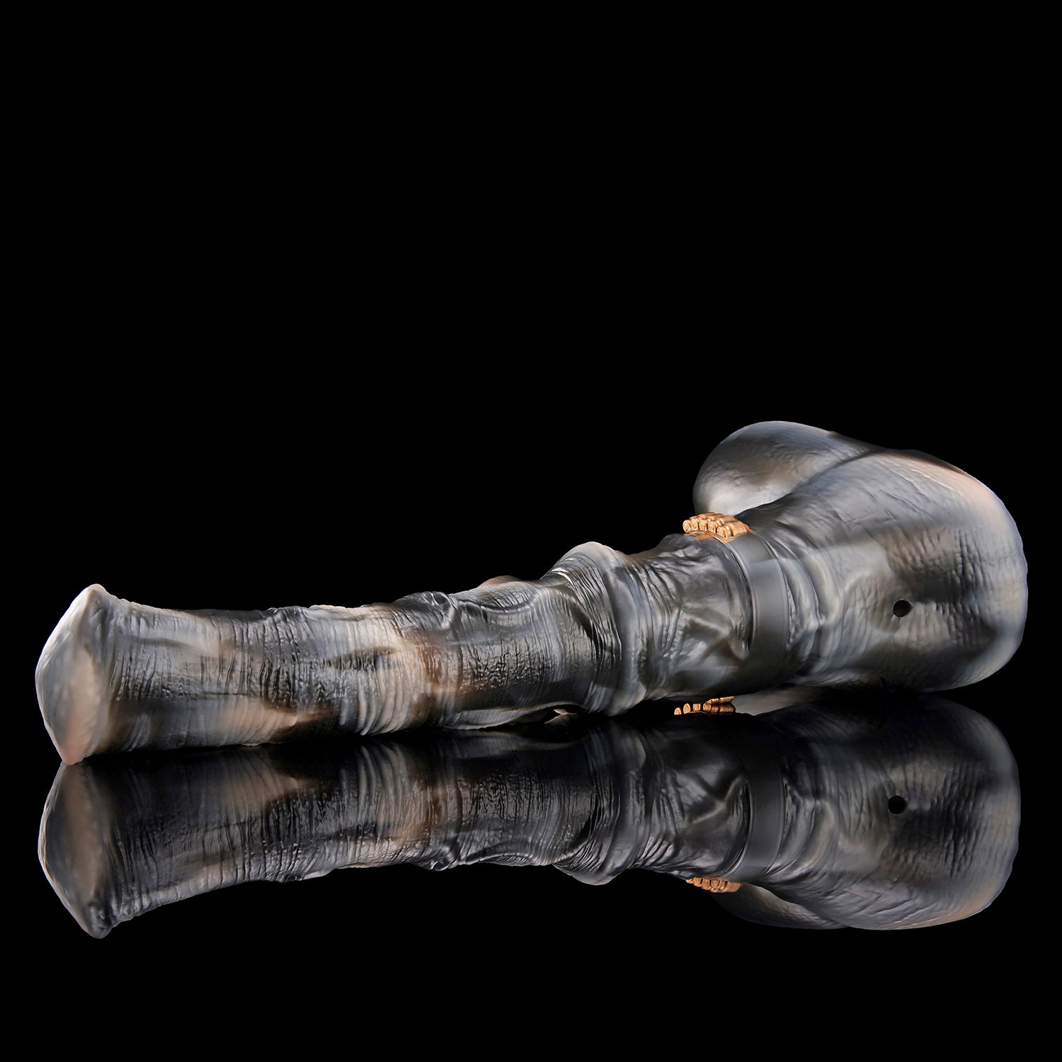 Nothosaur HUNTER JACK plus tube fantasy horse ejaculating dildo with a textured equine shaft and built-in tube - side view
