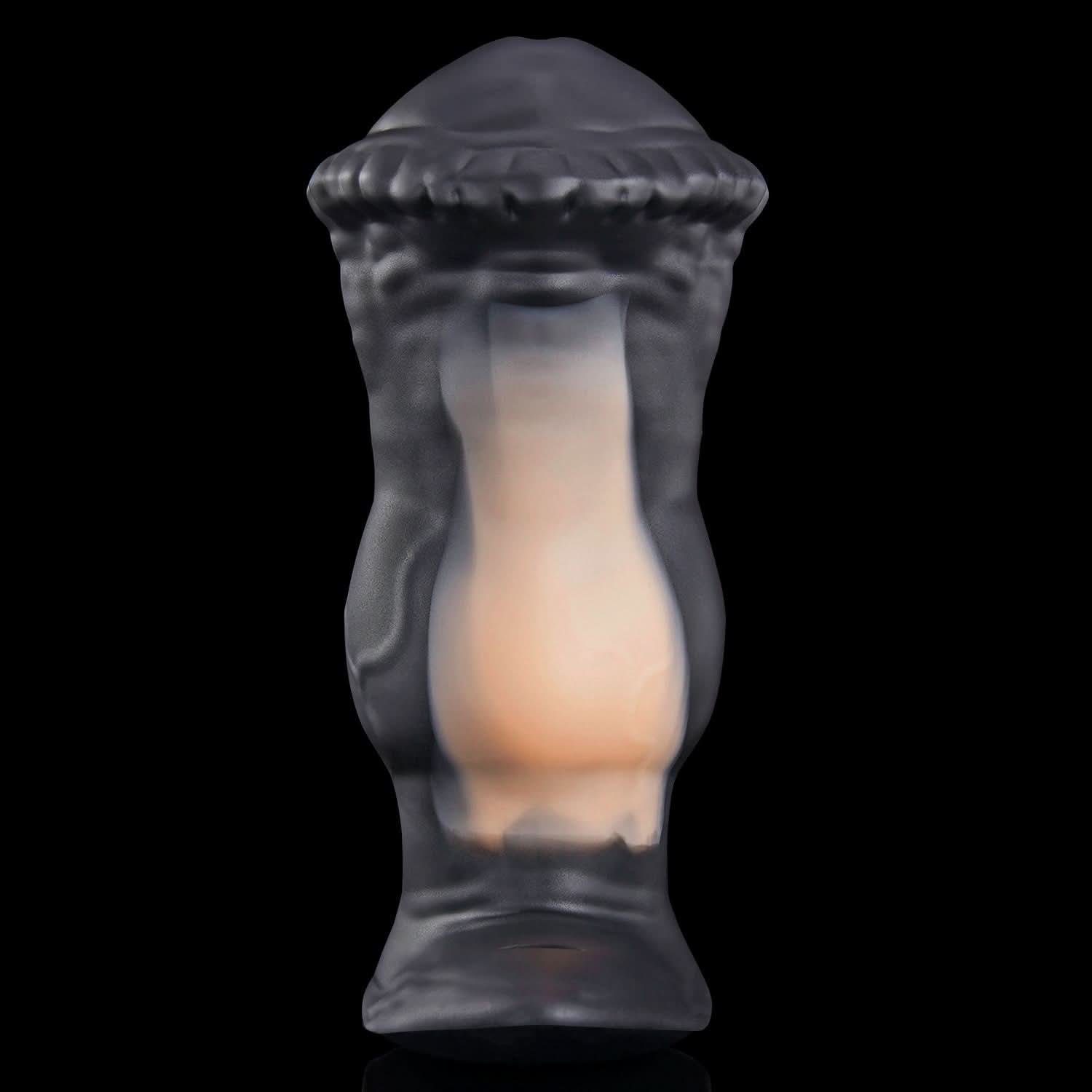 Nothosaur IPONY fantasy horse butt plug with a broad head, knotted midsection, and flared base - product view 07