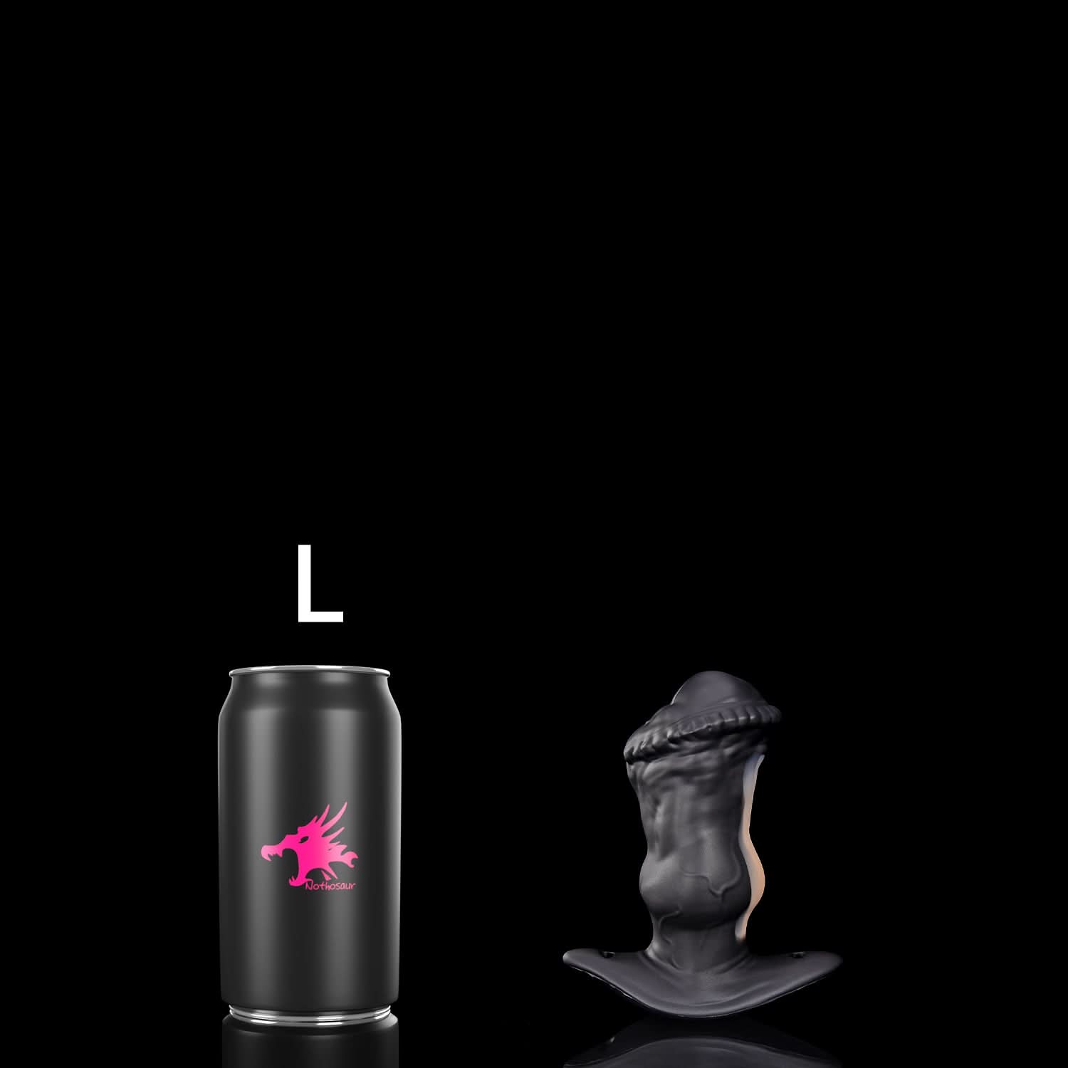 Nothosaur IPONY fantasy horse butt plug with a broad head, knotted midsection, and flared base - product view 11