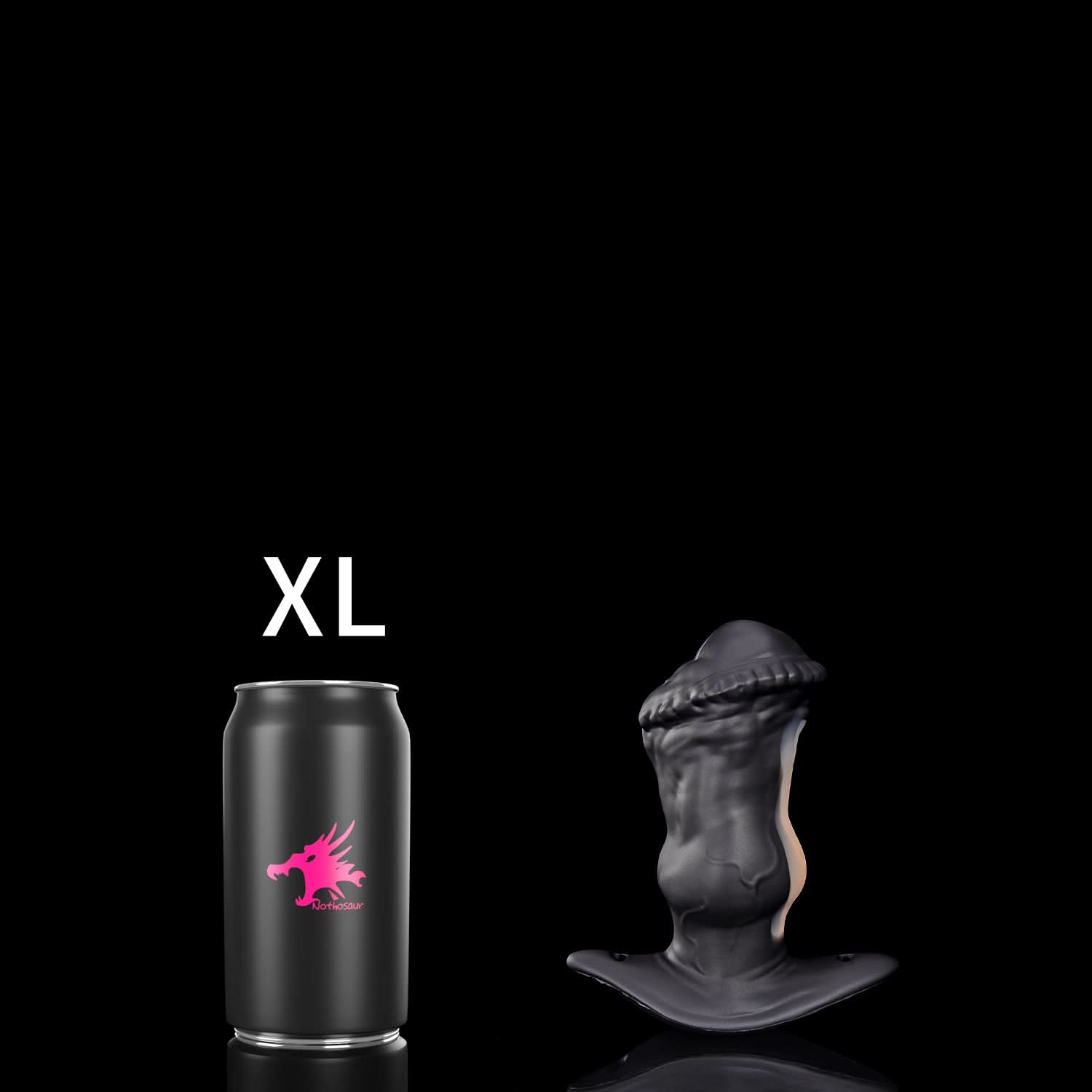 Nothosaur IPONY fantasy horse butt plug with a broad head, knotted midsection, and flared base - product view 12