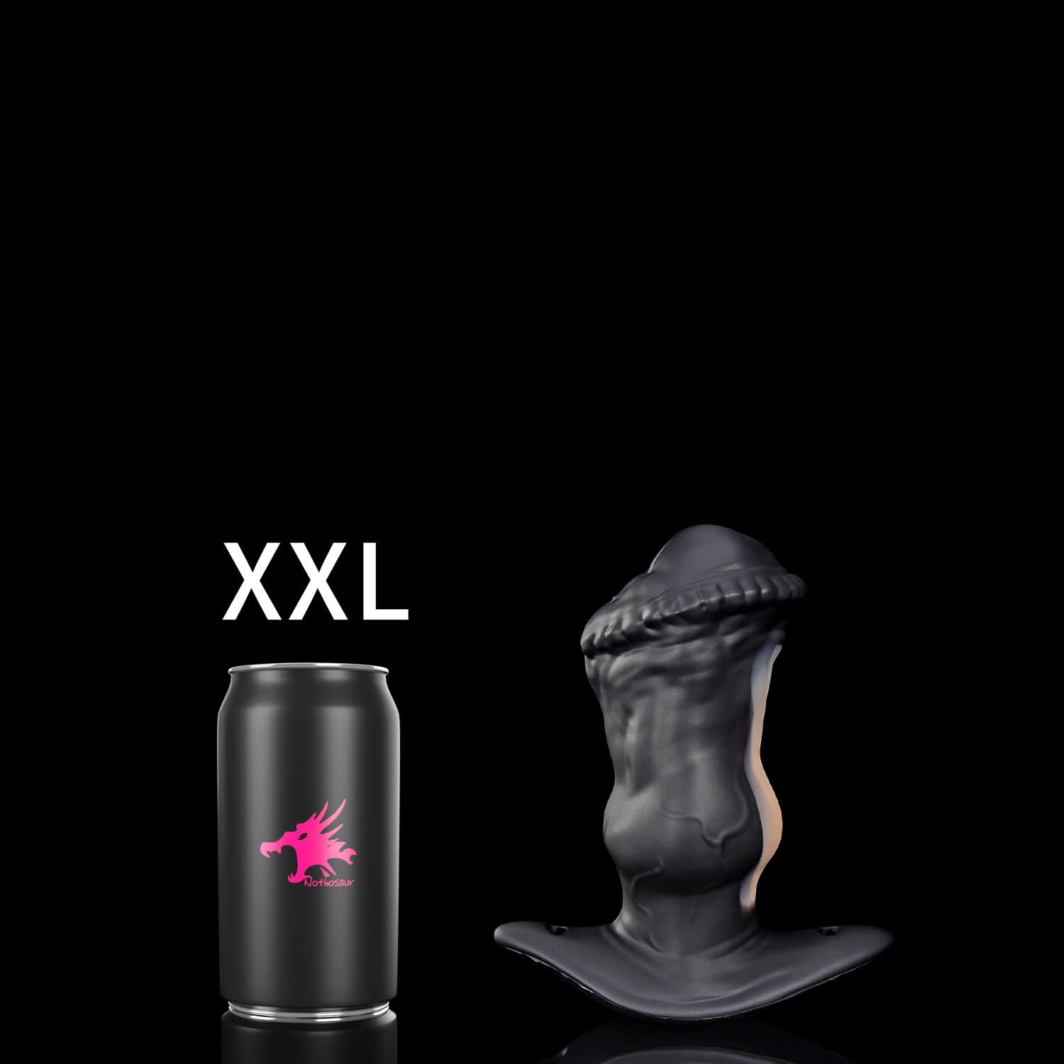 Nothosaur IPONY fantasy horse butt plug with a broad head, knotted midsection, and flared base - product view 13