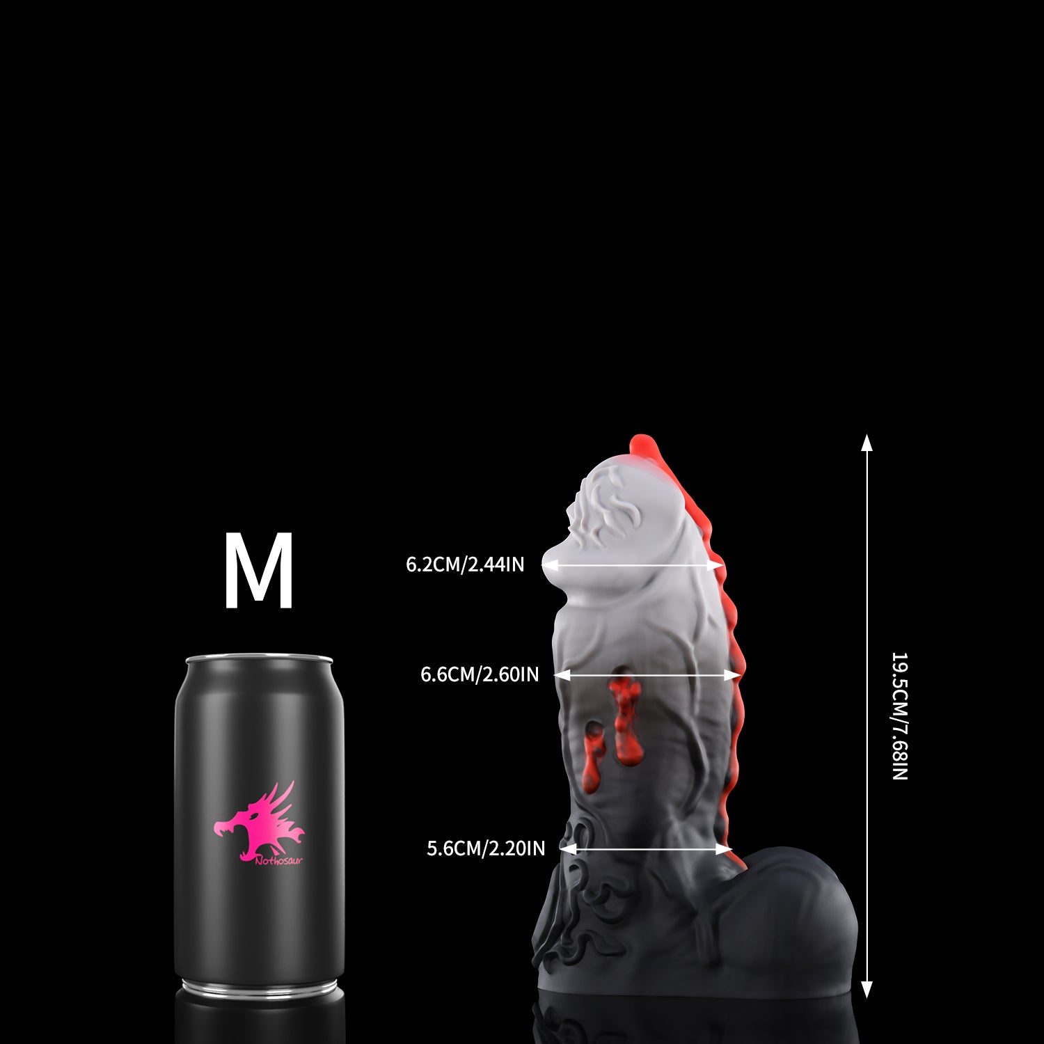 Nothosaur ISSUS fantasy vampire dildo with elegant gothic textures and vampire bite details - product view 12