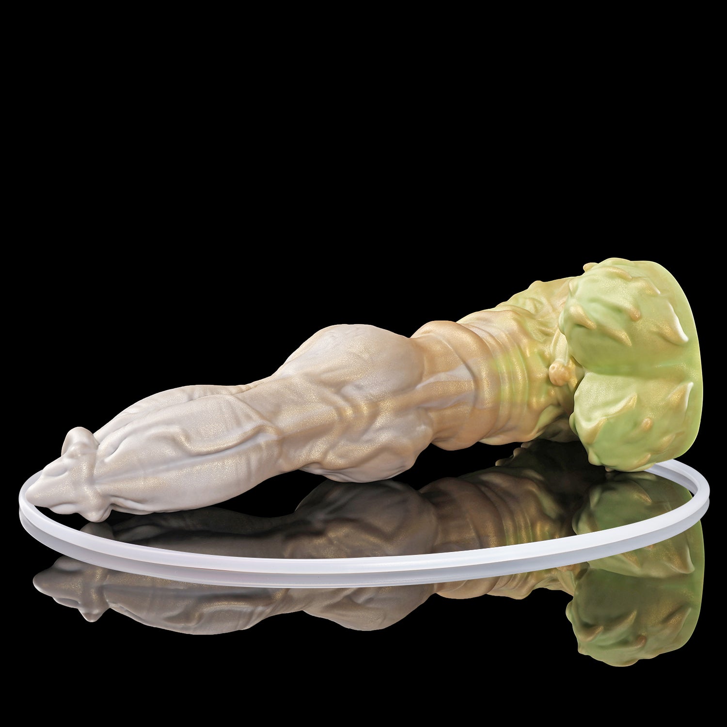 Nothosaur LYKOS plus tube fantasy knot ejaculating dildo with a textured werewolf profile and built-in tube - product view 31
