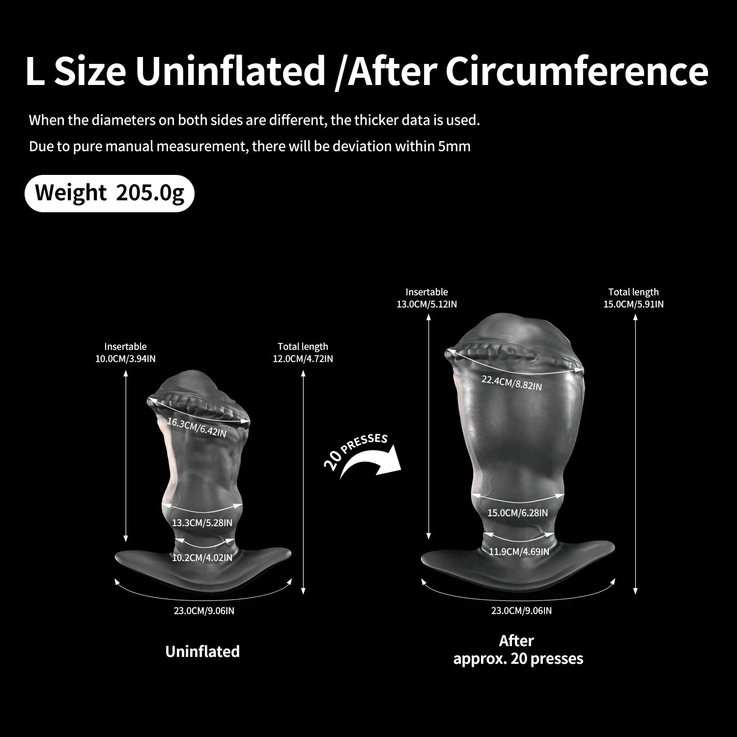 Nothosaur MagLock Air IPONY PUMPY fantasy inflatable horse butt plug with a knot and hand pump - product view 05