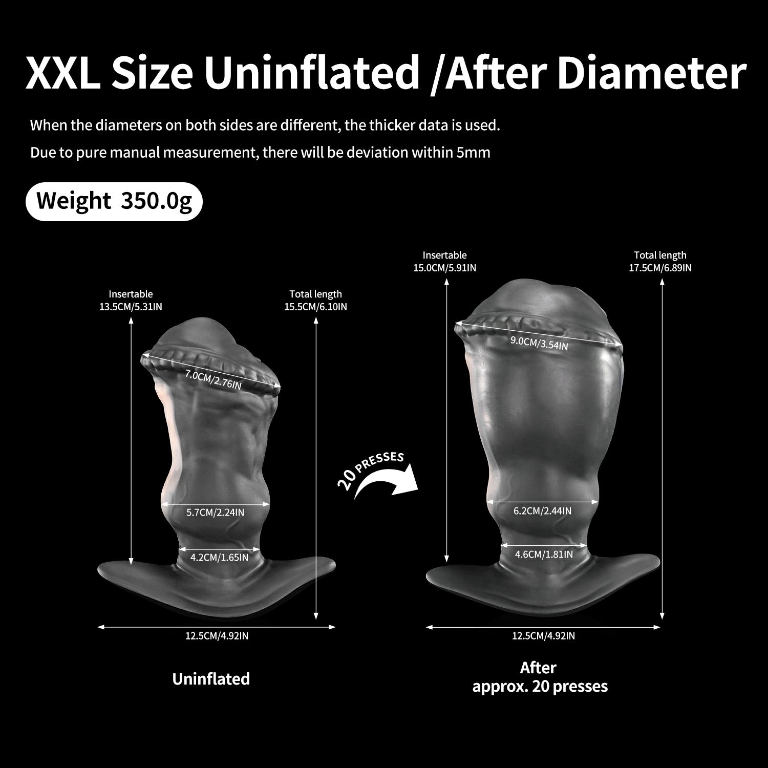 Nothosaur MagLock Air IPONY PUMPY fantasy inflatable horse butt plug with a knot and hand pump - product view 06