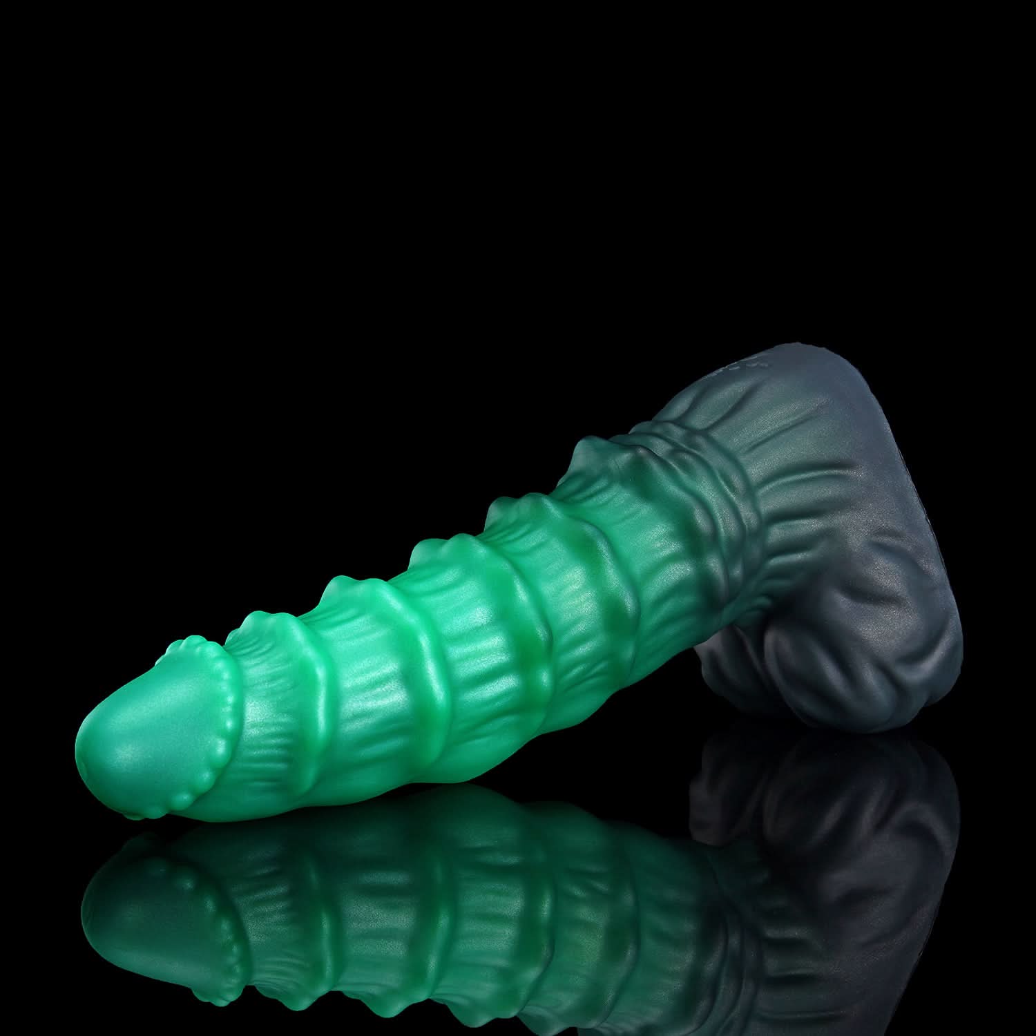 Nothosaur MEPHISTO fantasy monster dildo with an upturned tip and layered rounded ridges - product view 01