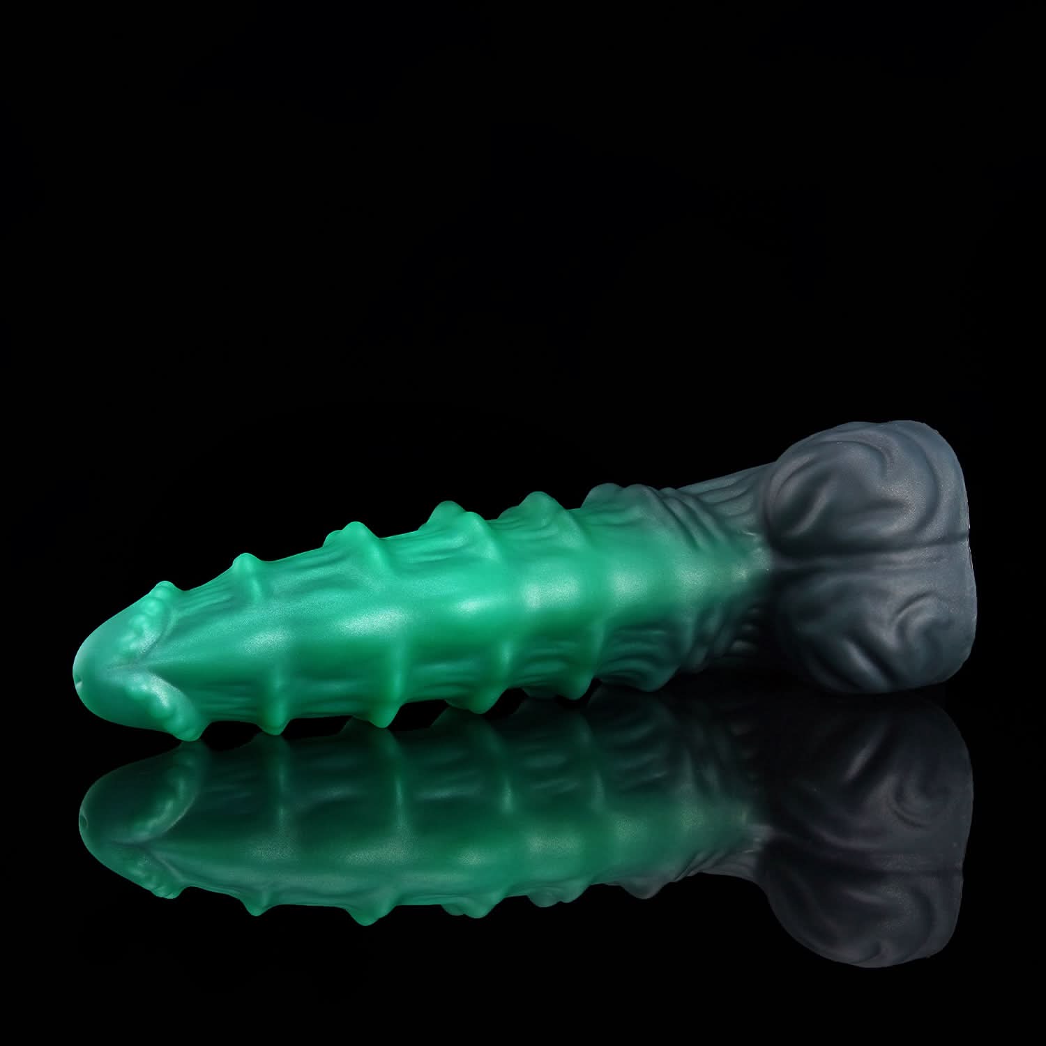Nothosaur MEPHISTO fantasy monster dildo with an upturned tip and layered rounded ridges - product view 03