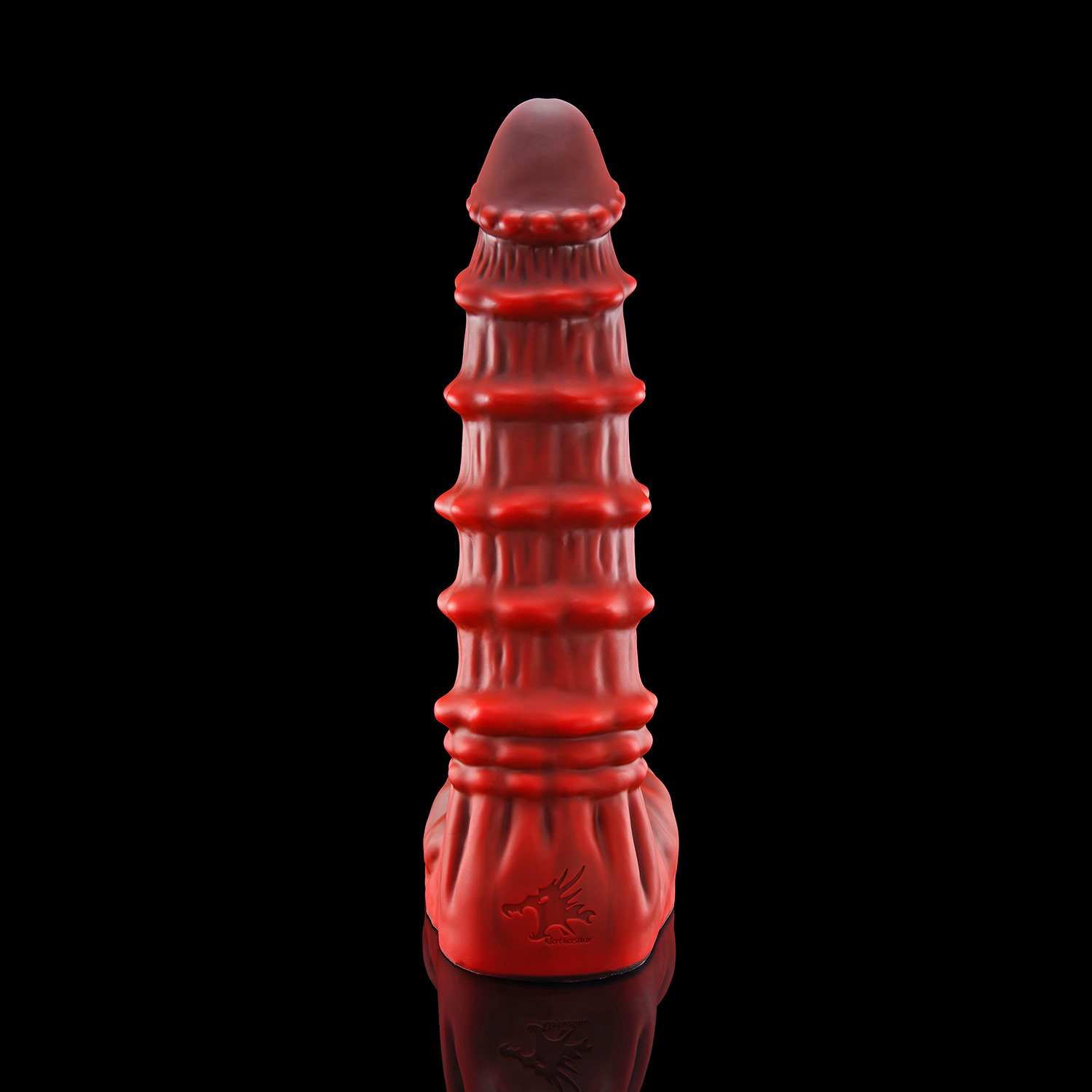 Nothosaur MEPHISTO fantasy monster dildo with an upturned tip and layered rounded ridges - product view 13