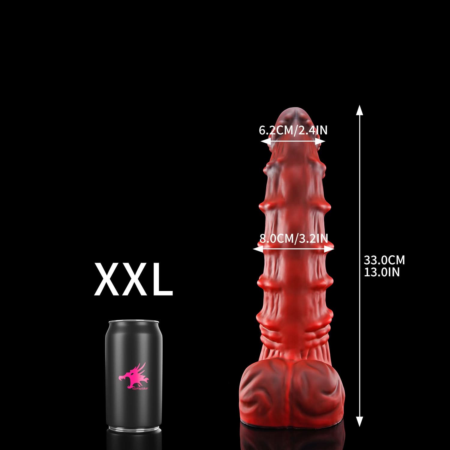 Nothosaur MEPHISTO fantasy monster dildo with an upturned tip and layered rounded ridges - product view 20
