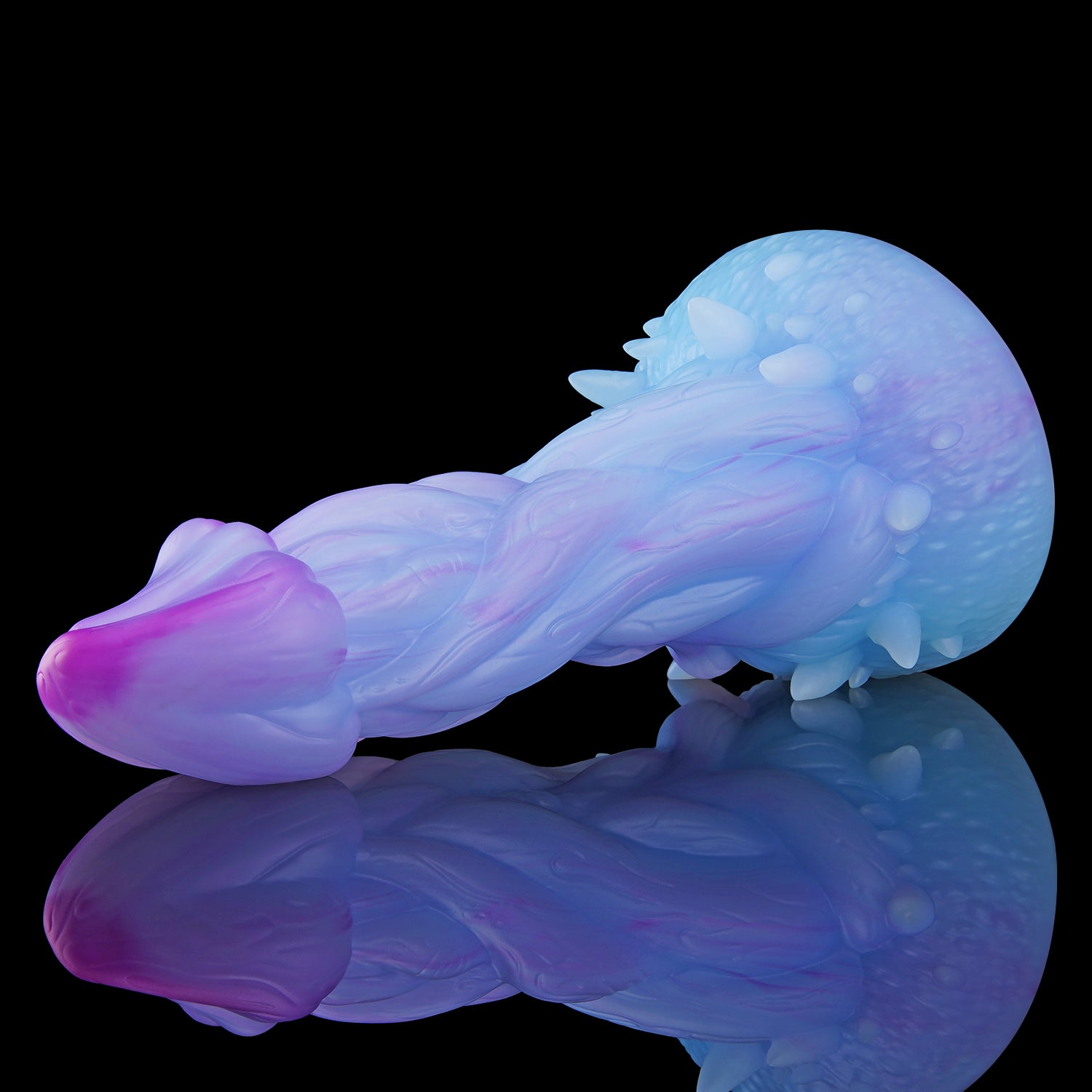 Nothosaur MOOM fantasy textured dildo with an organic mushroom-inspired head and root-like ridges - product view 01